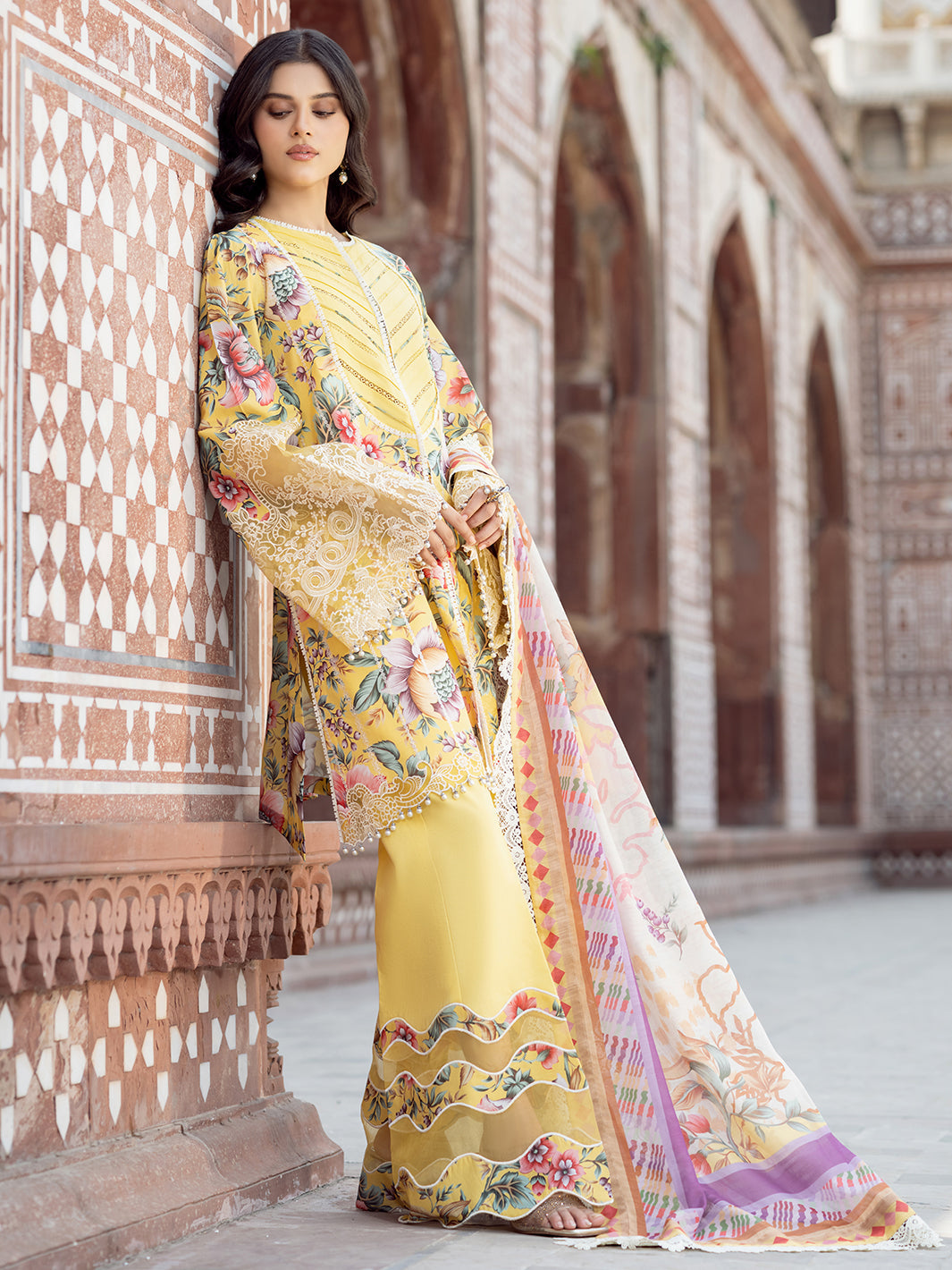 Bin Ilyas | Naqsh Naaz Luxury Lawn 25 | 2085 - A - Official Bin Ilyas stockist in UK - Sakeena London