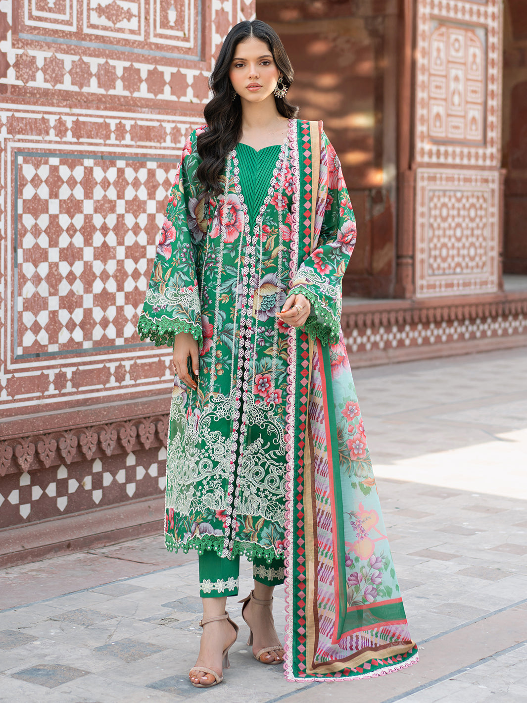 Bin Ilyas | Naqsh Naaz Luxury Lawn 25 | 2085 - D - Official Bin Ilyas stockist in UK - Sakeena London