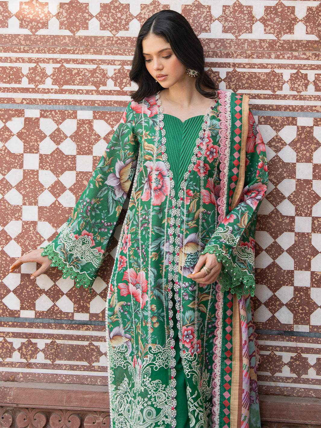 Bin Ilyas | Naqsh Naaz Luxury Lawn 25 | 2085 - D - Official Bin Ilyas stockist in UK - Sakeena London