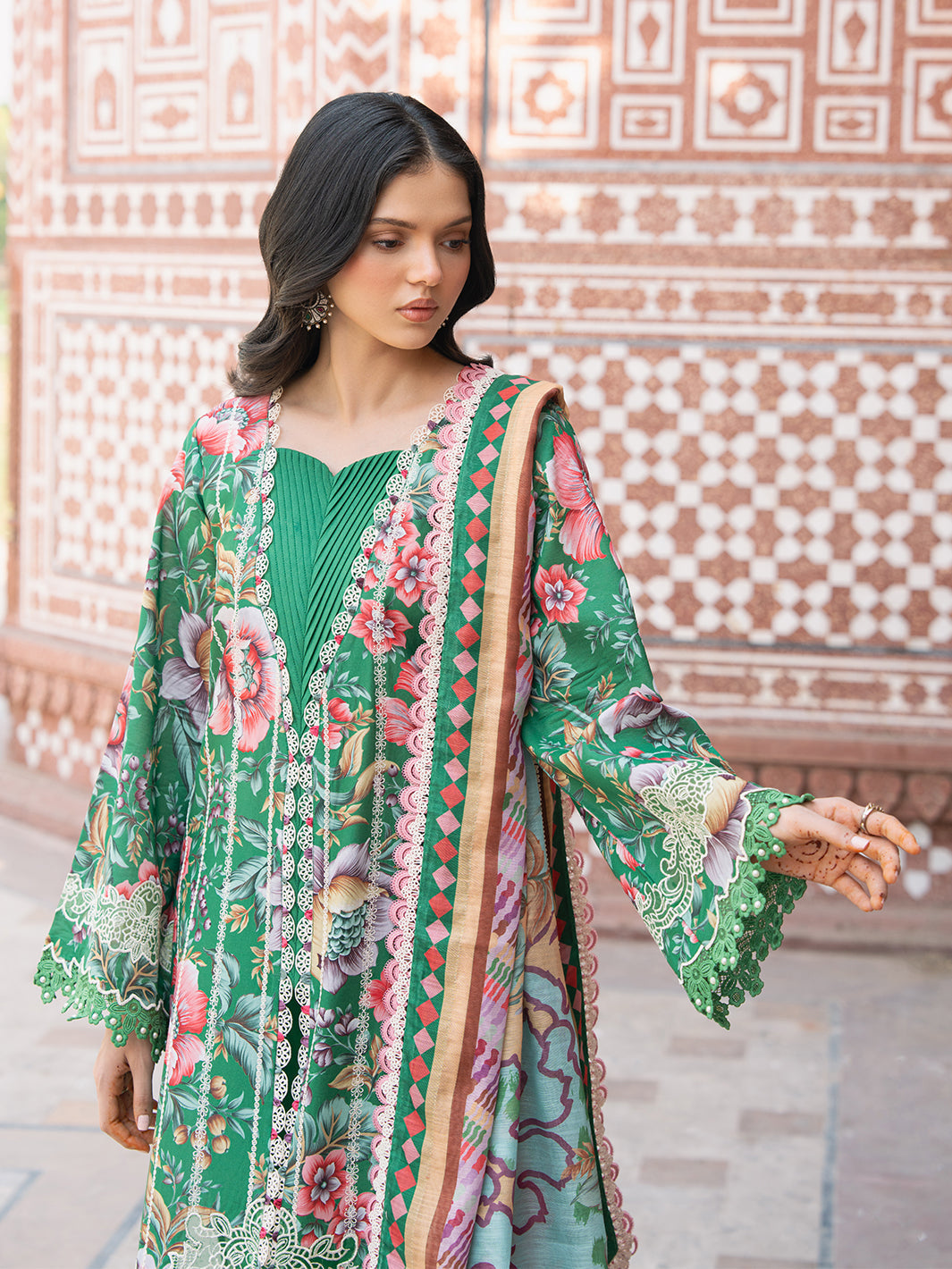 Bin Ilyas | Naqsh Naaz Luxury Lawn 25 | 2085 - D - Official Bin Ilyas stockist in UK - Sakeena London