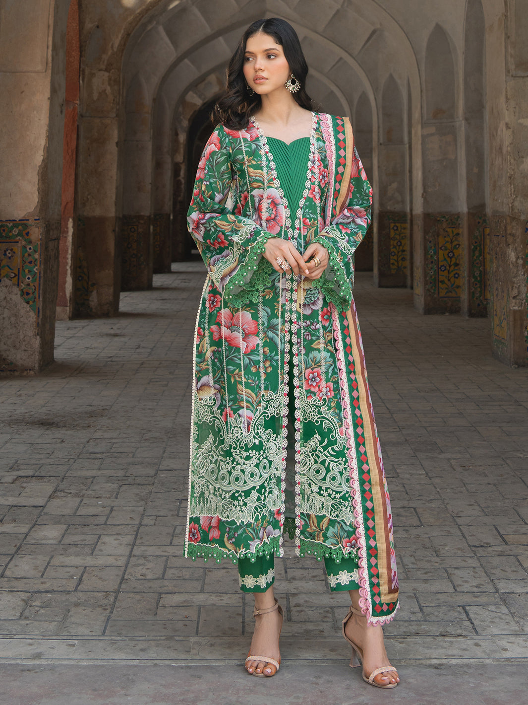 Bin Ilyas | Naqsh Naaz Luxury Lawn 25 | 2085 - D - Official Bin Ilyas stockist in UK - Sakeena London