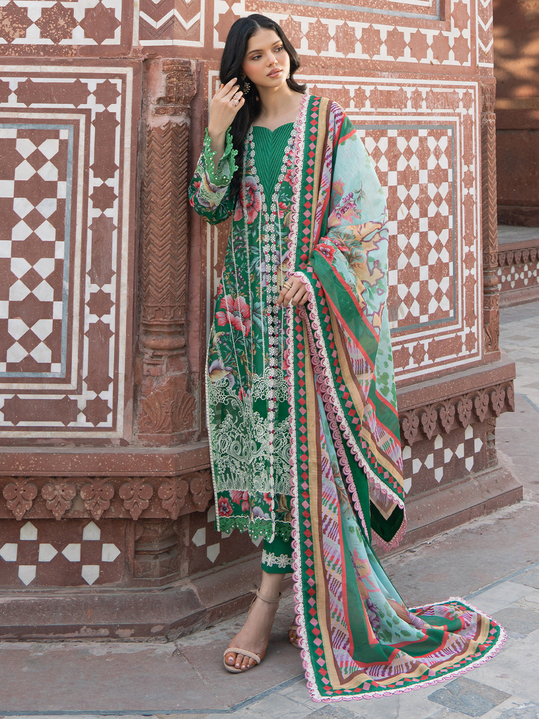 Bin Ilyas | Naqsh Naaz Luxury Lawn 25 | 2085 - D - Official Bin Ilyas stockist in UK - Sakeena London