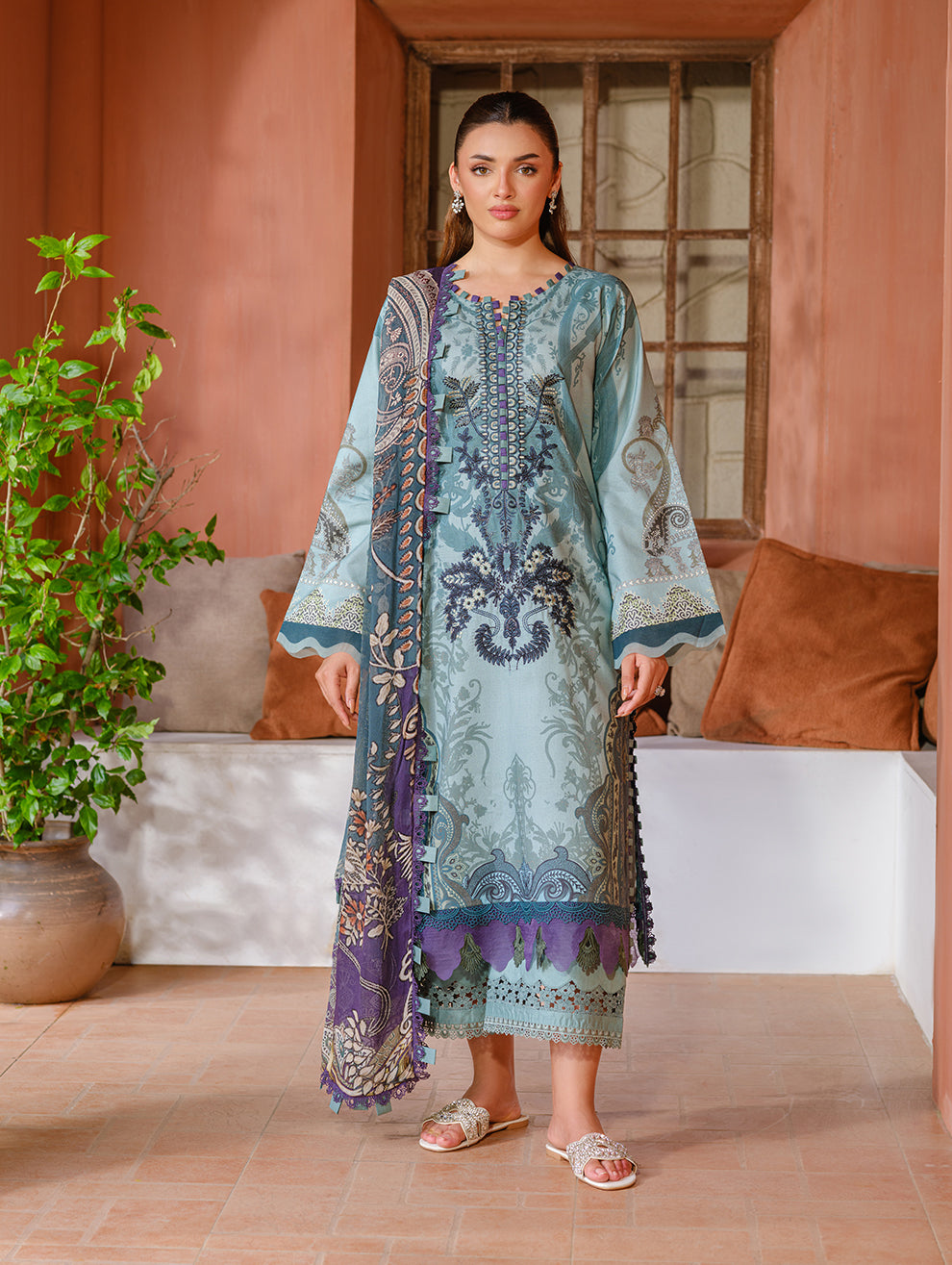 Jade | Cambric 25 | URBANE EMBROIDERED CAMBRIC 25 PG - Official Jade stockist in UK - Sakeena London