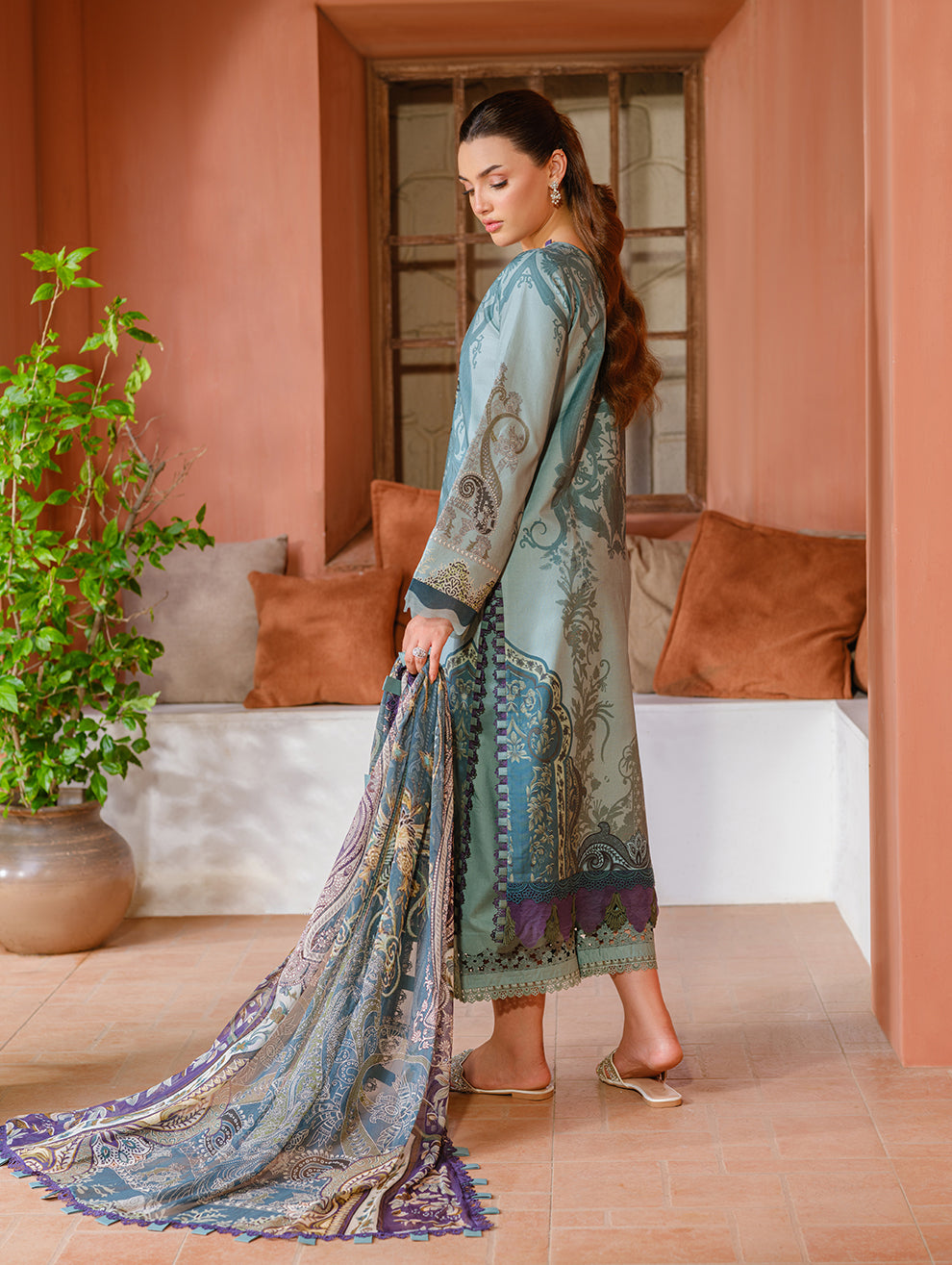 Jade | Cambric 25 | URBANE EMBROIDERED CAMBRIC 25 PG - Official Jade stockist in UK - Sakeena London