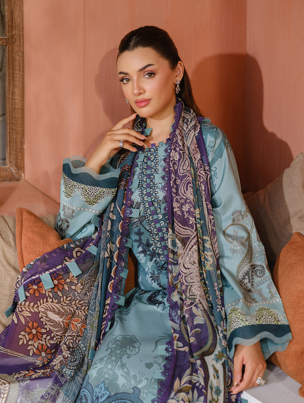 Jade | Cambric 25 | URBANE EMBROIDERED CAMBRIC 25 PG - Official Jade stockist in UK - Sakeena London