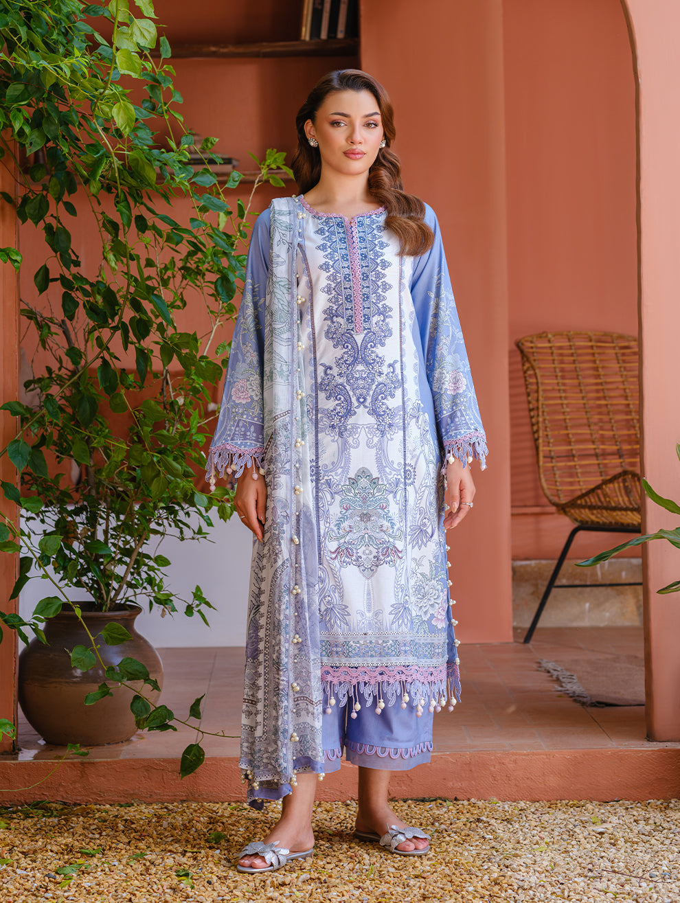 Jade | Cambric 25 | URBANE EMBROIDERED CAMBRIC 25 LB - Official Jade stockist in UK - Sakeena London