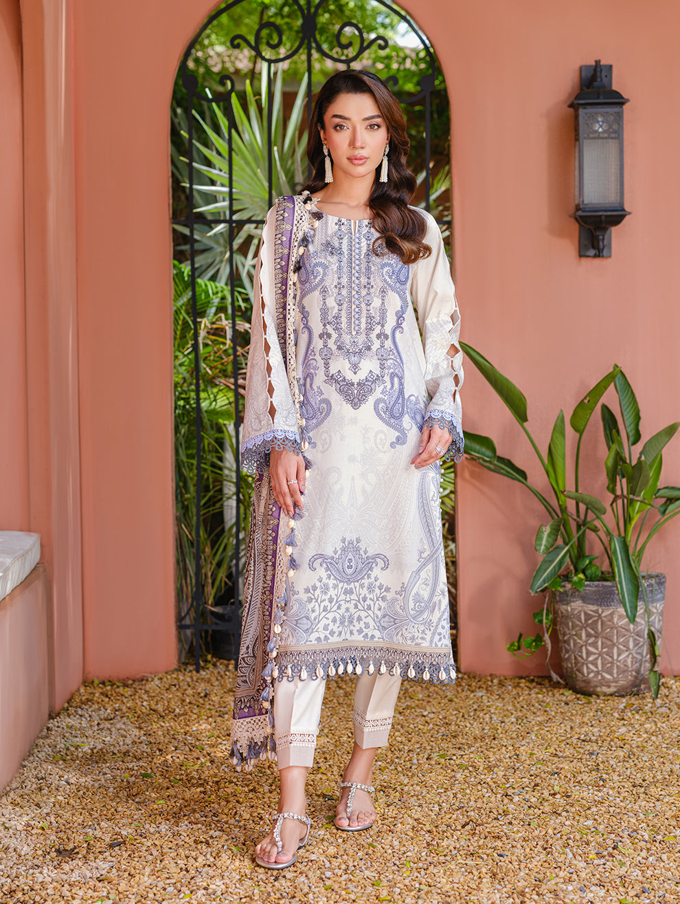 Jade | Cambric 25 | URBANE EMBROIDERED CAMBRIC 25 IV - Official Jade stockist in UK - Sakeena London
