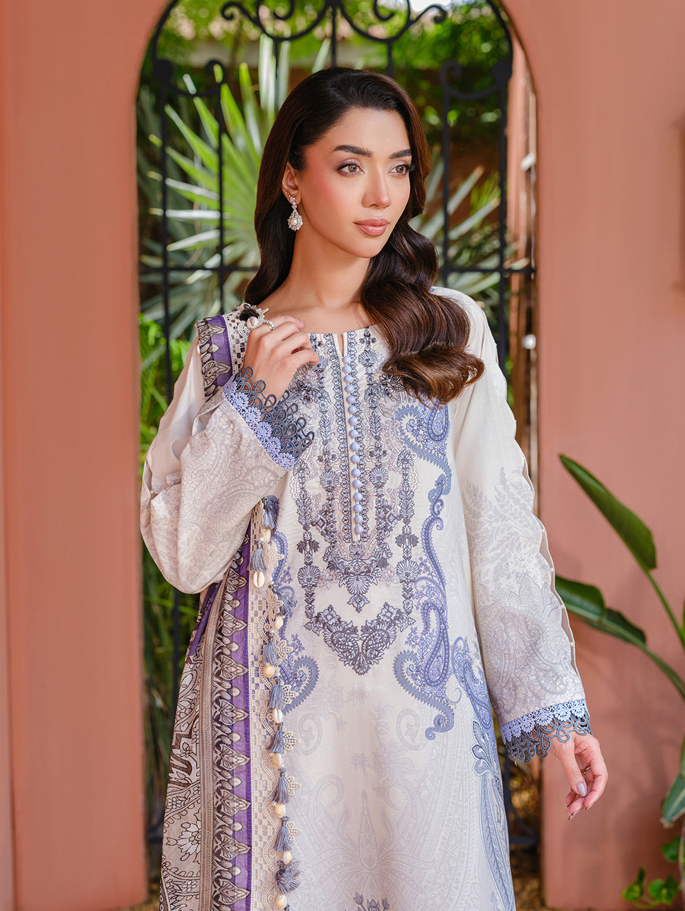 Jade | Cambric 25 | URBANE EMBROIDERED CAMBRIC 25 IV - Official Jade stockist in UK - Sakeena London