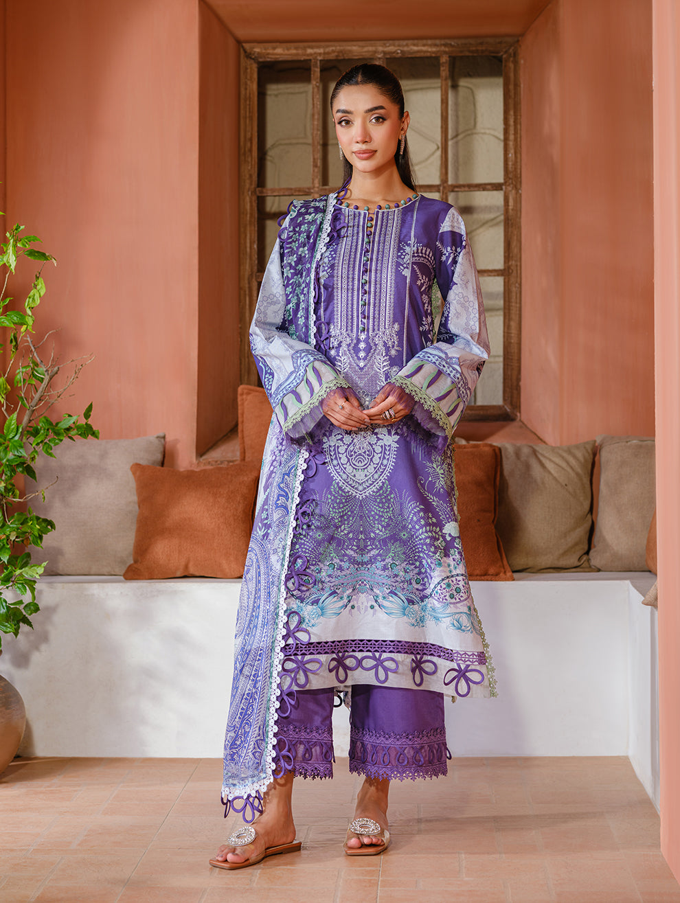Jade | Cambric 25 | URBANE EMBROIDERED CAMBRIC 25 P - Official Jade stockist in UK - Sakeena London