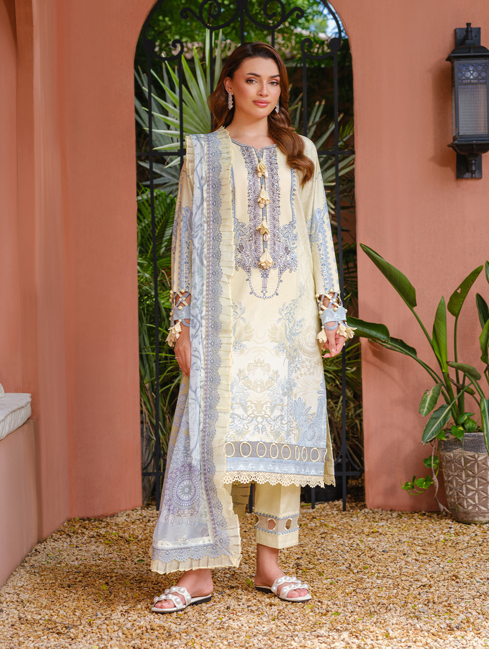 Jade | Cambric 25 | URBANE EMBROIDERED CAMBRIC 25 T - Official Jade stockist in UK - Sakeena London