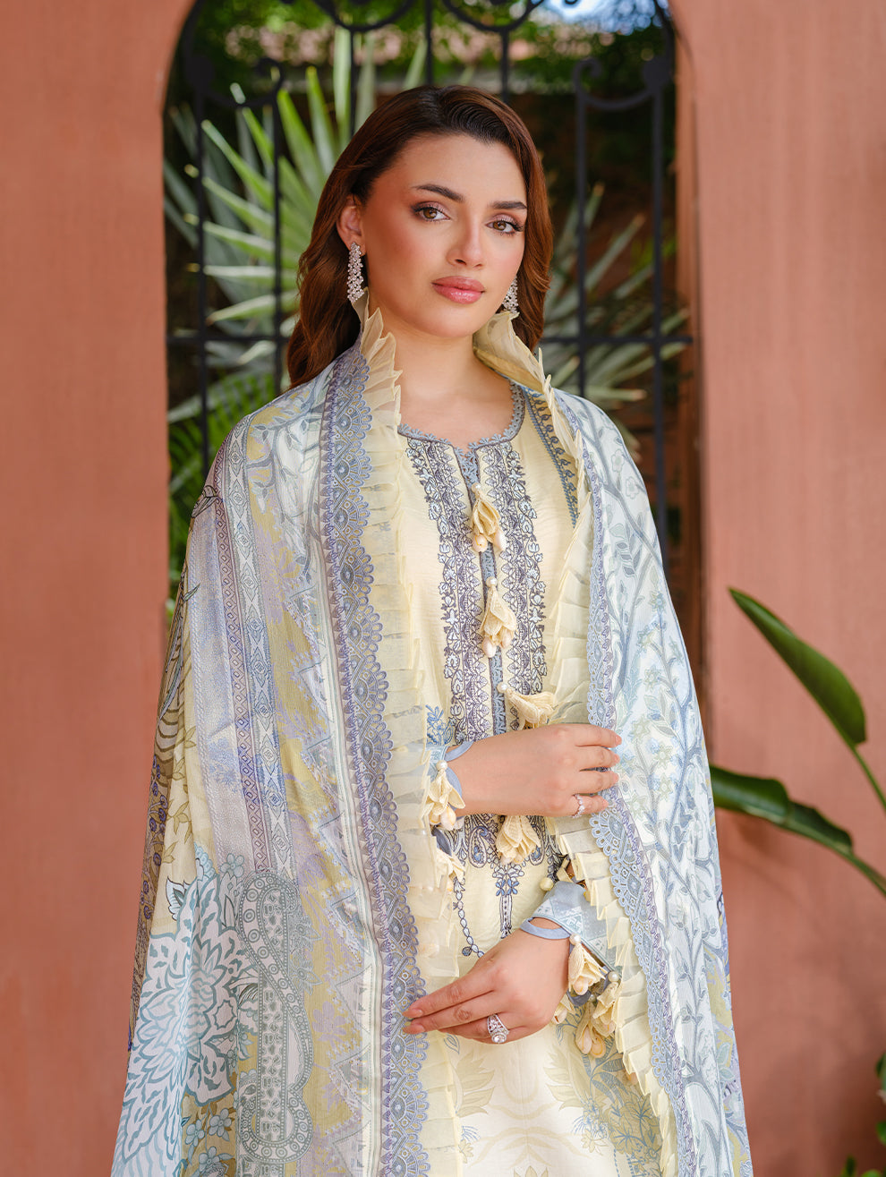 Jade | Cambric 25 | URBANE EMBROIDERED CAMBRIC 25 T - Official Jade stockist in UK - Sakeena London