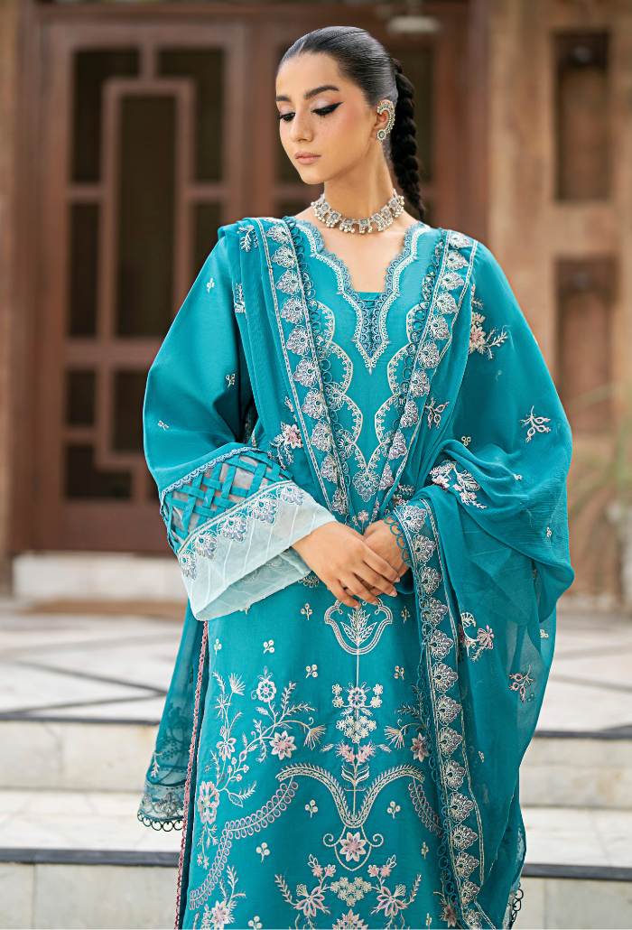 Humdum | Selin Lawn 25 | Selin - D01 - Official Humdum stockist in UK - Sakeena London