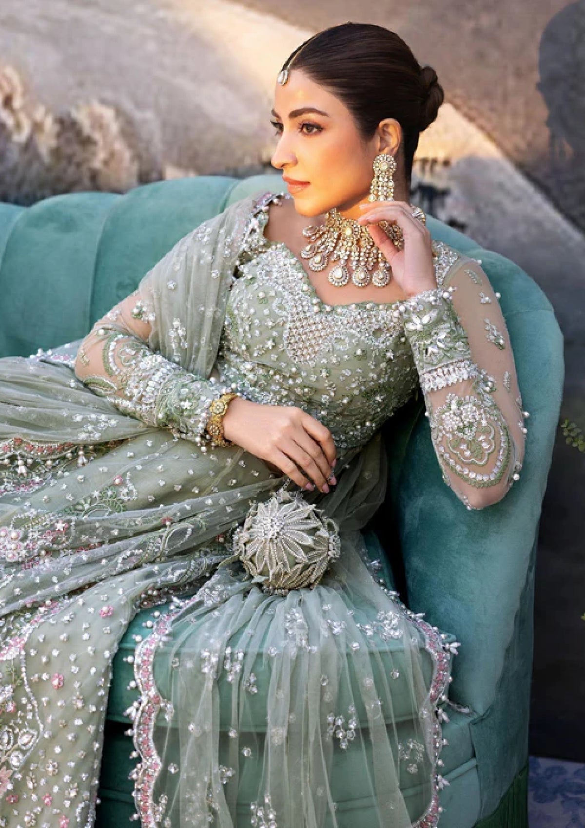 Formals - Sadaf Fawad Khan - Sirra - Festive 25 - SEAFOAM