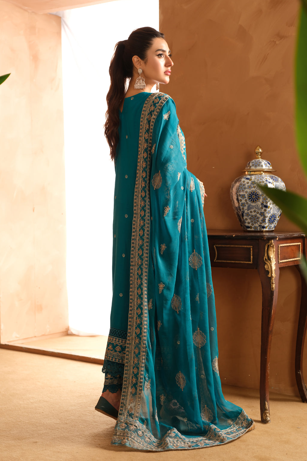 Johra | Shah Jahan Embroidered Viscose | JH-264-SJ - Official Johra stockist in UK - Sakeena London