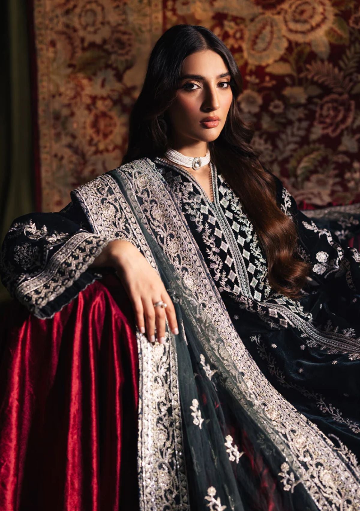 Winter Collection - Qalamkar - Velvet Edit - QV24#03 - SAMIRA