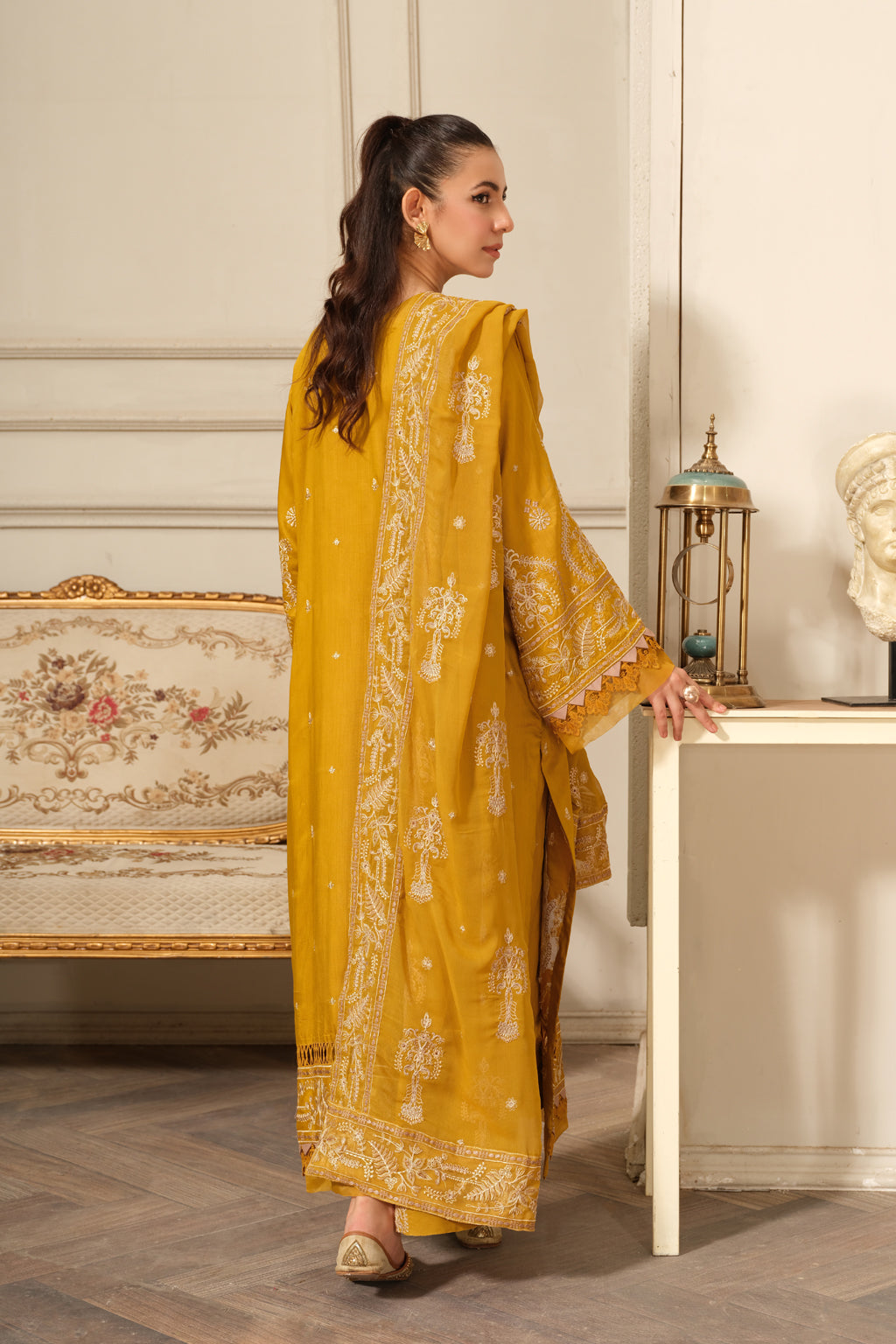 Johra | Silsila Embroidered Viscose | JH-257-SIL - Official Johra stockist in UK - Sakeena London