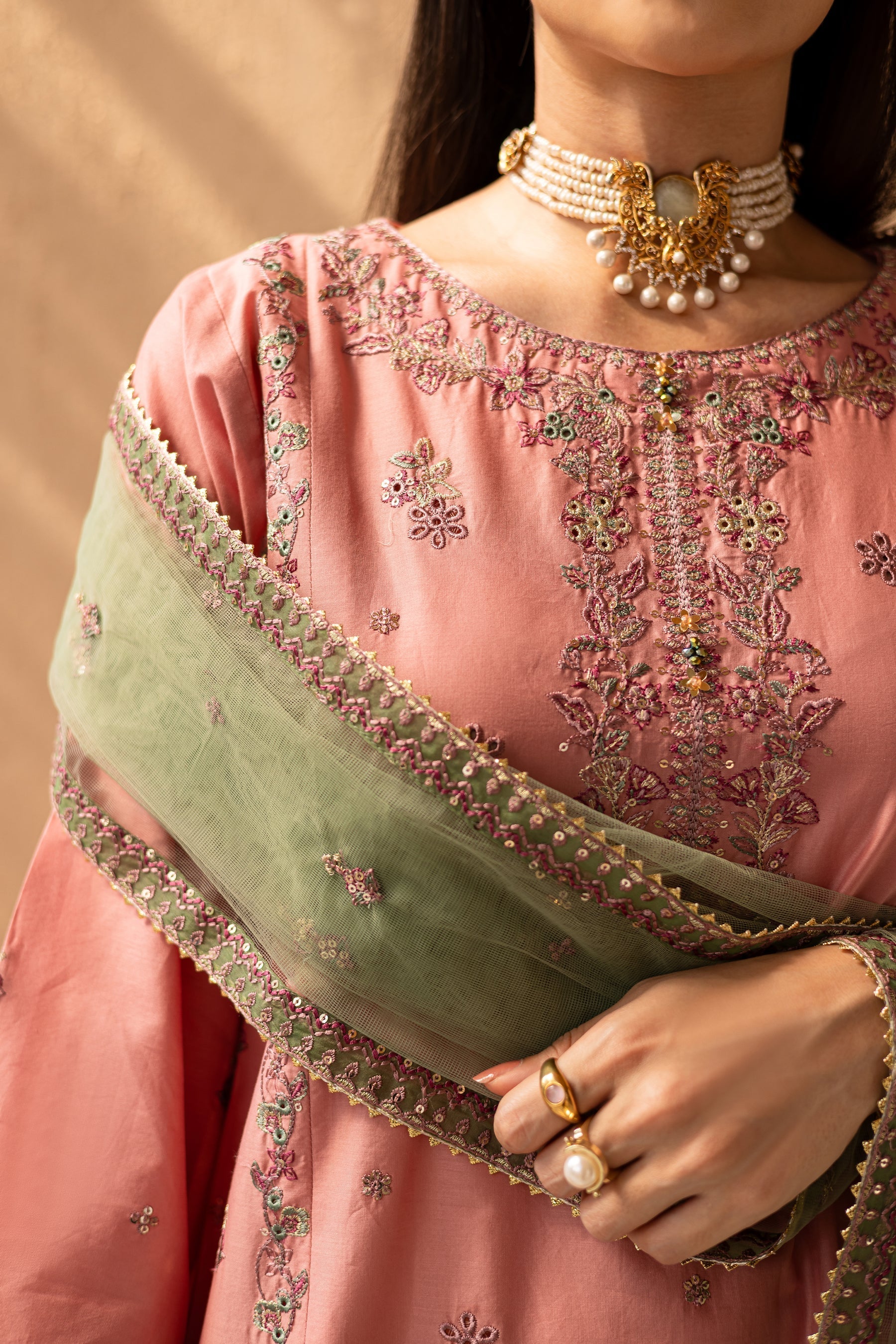 Batik | Nyra Embroidered Summer Solids | Anastasia - Official Batik stockist in UK - Sakeena London