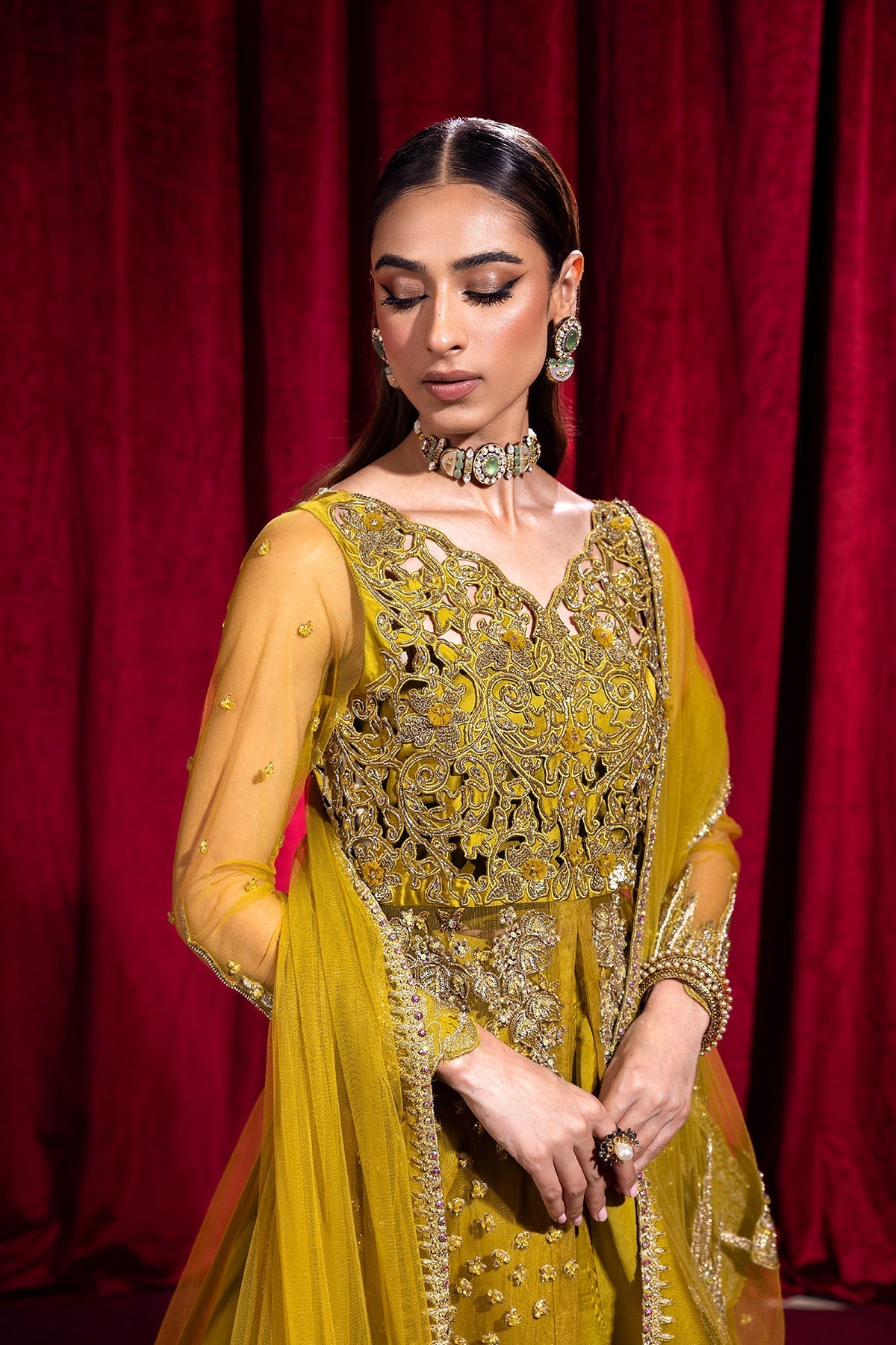 Mina Kashif | Luxury Pret | Saffron - Official Mina Kashif stockist in UK - Sakeena London