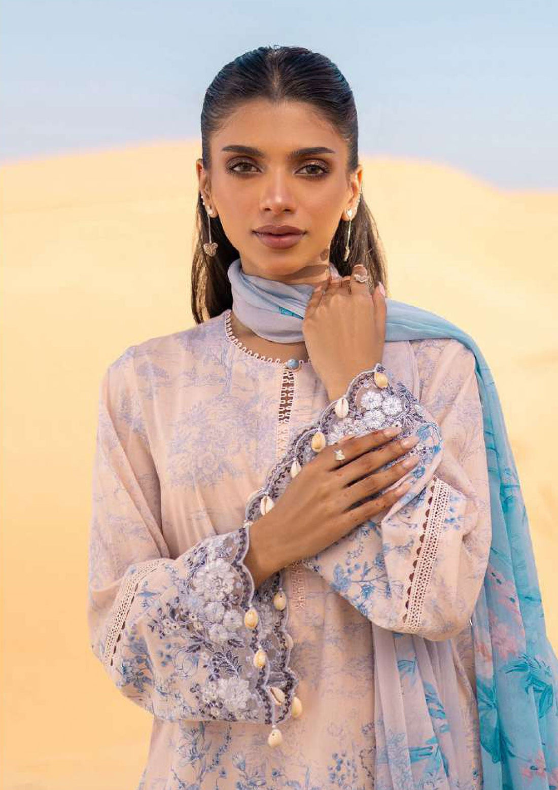 Lawn Collection - Cross Stitch - Eid Lawn 2 - SL24#24 - Peach Dust