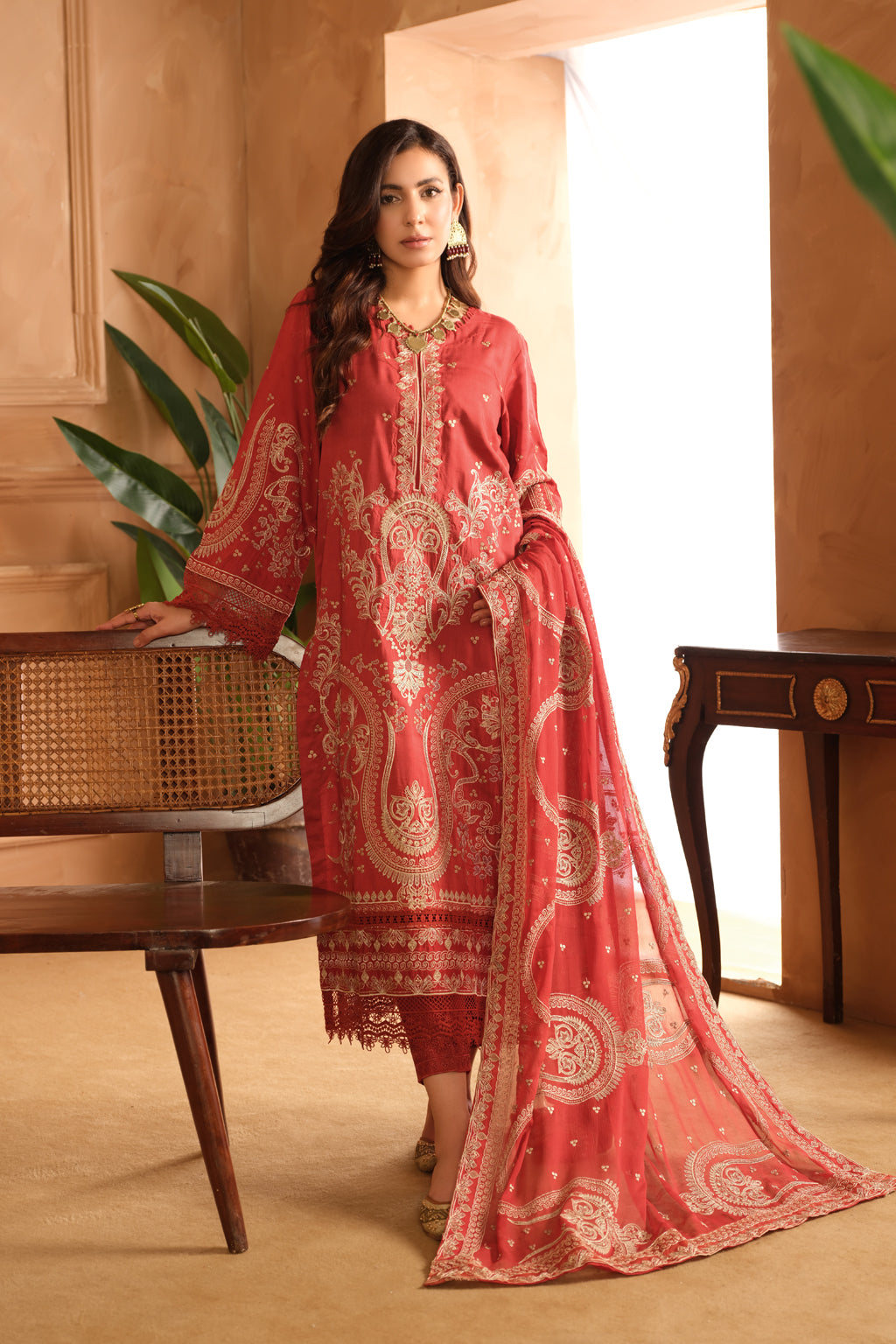 Johra | Shah Jahan Embroidered Viscose | JH-265-SJ - Official Johra stockist in UK - Sakeena London