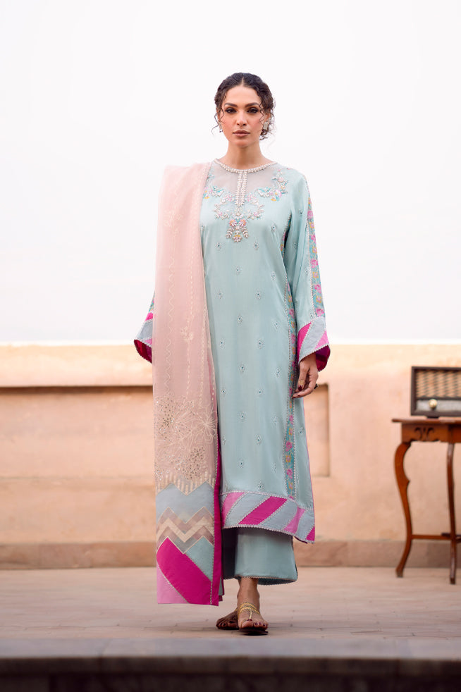 Fozia Khalid | Kahani Silk Luxury Dresses | Amber - Official Fozia Khalid stockist in UK - Sakeena London