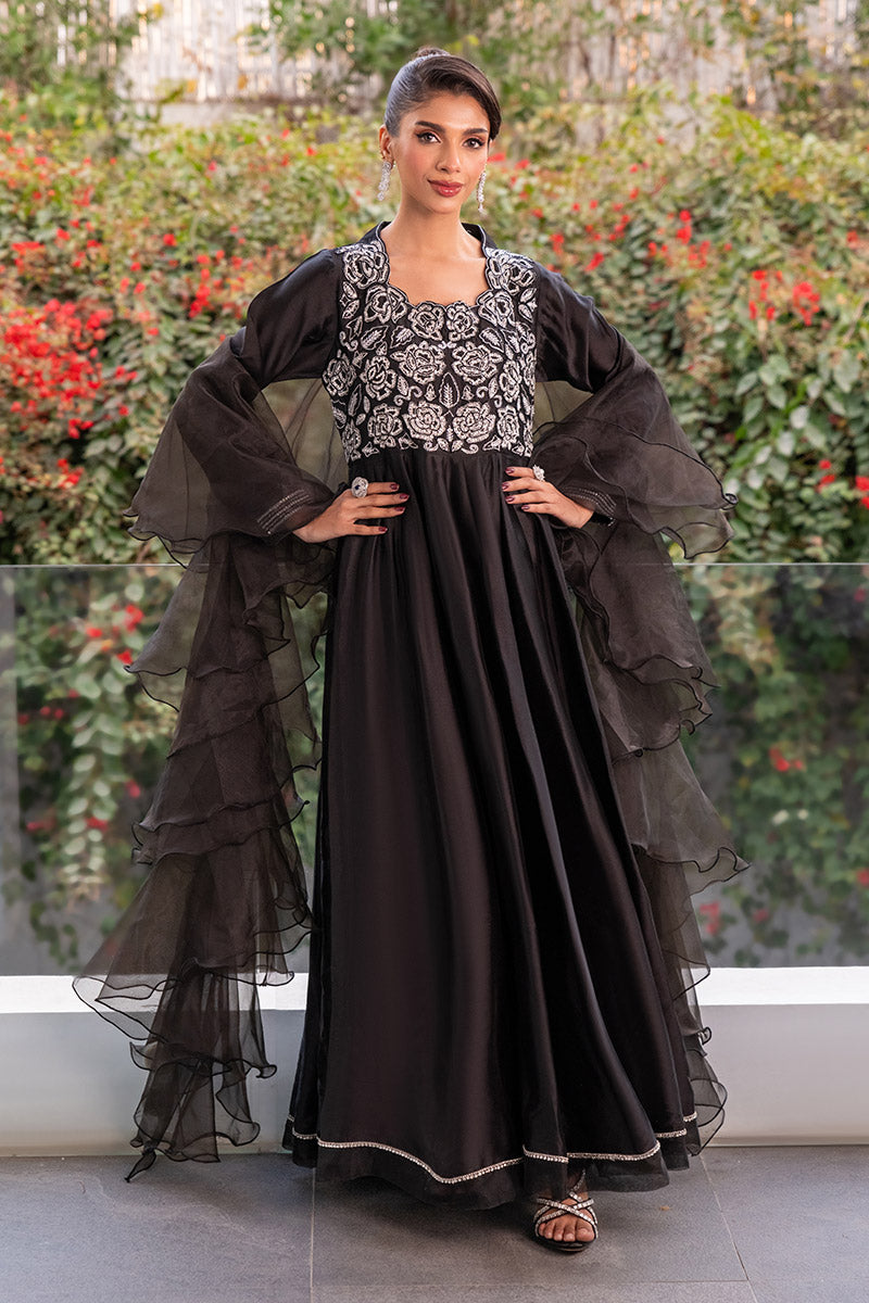 Chic Ophicial | Celenia Pret | Elegant Black Kalidar - Official Chic Ophicial stockist in UK - Sakeena London