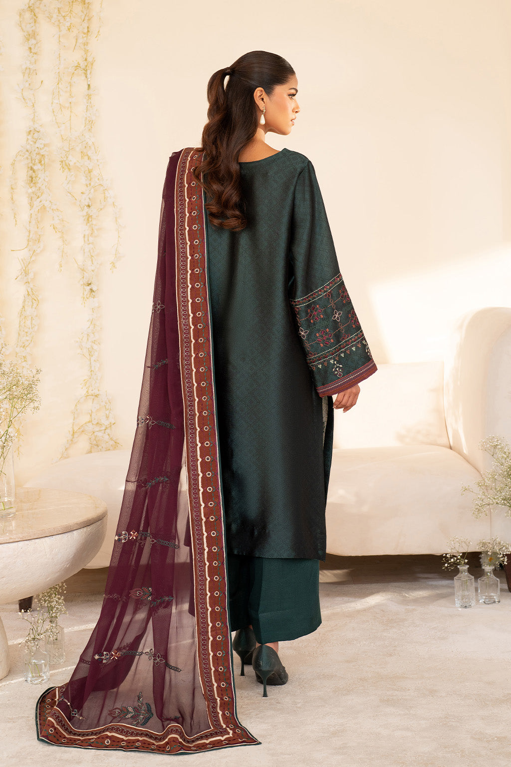 Iznik | Festive Formal | UE-435 Embroidered Pure silk - Official Iznik stockist in UK - Sakeena London