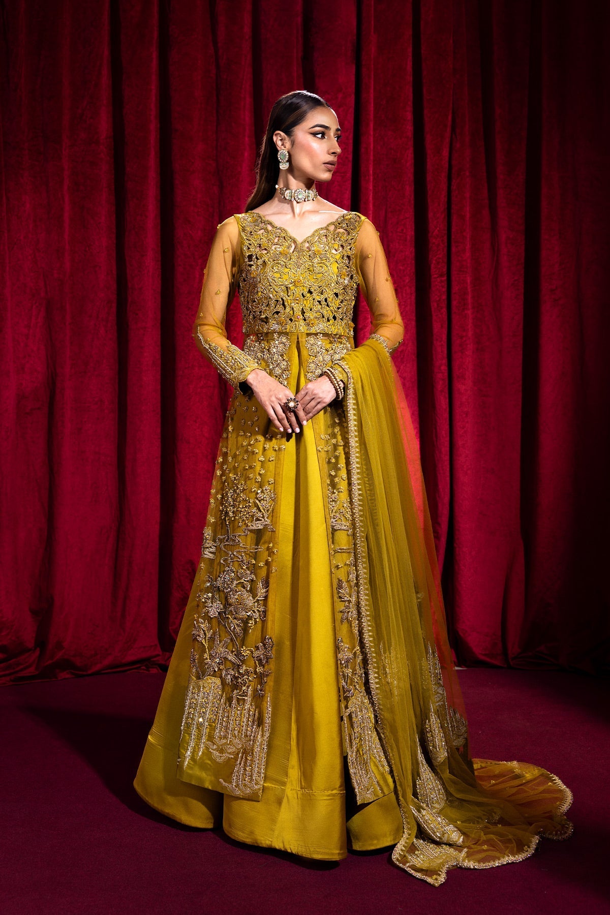 Mina Kashif | Luxury Pret | Saffron - Official Mina Kashif stockist in UK - Sakeena London