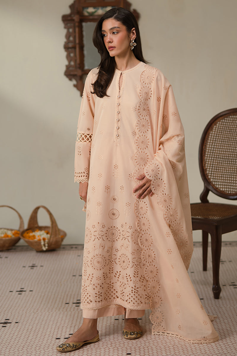 Cross Stitch | Chikankari Lawn 24 | PEARLED IVORY - Official Cross Stitch stockist in UK - Sakeena London