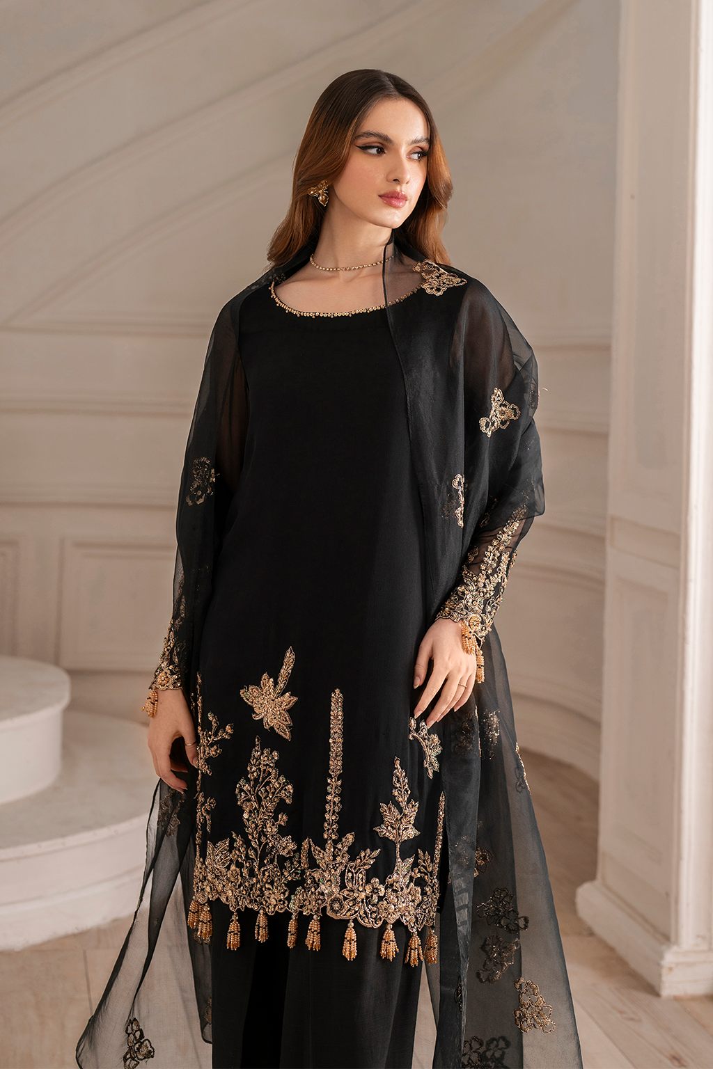 Iznik I Festive Formal I UE-417 Embroidered Chiffon - Official Iznik stockist in UK - Sakeena London