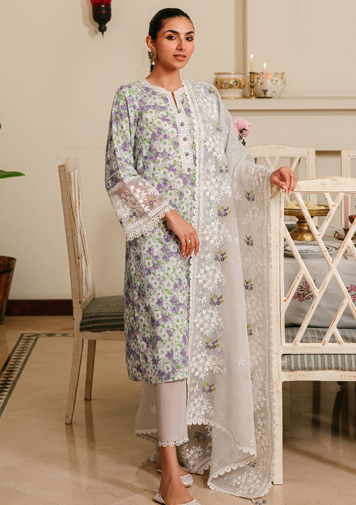 Lawn Collection - Cross Stitch - EidÃÂÃÂ LawnÃÂÃÂ - CEL24#08 - LAVENDER STRETCH