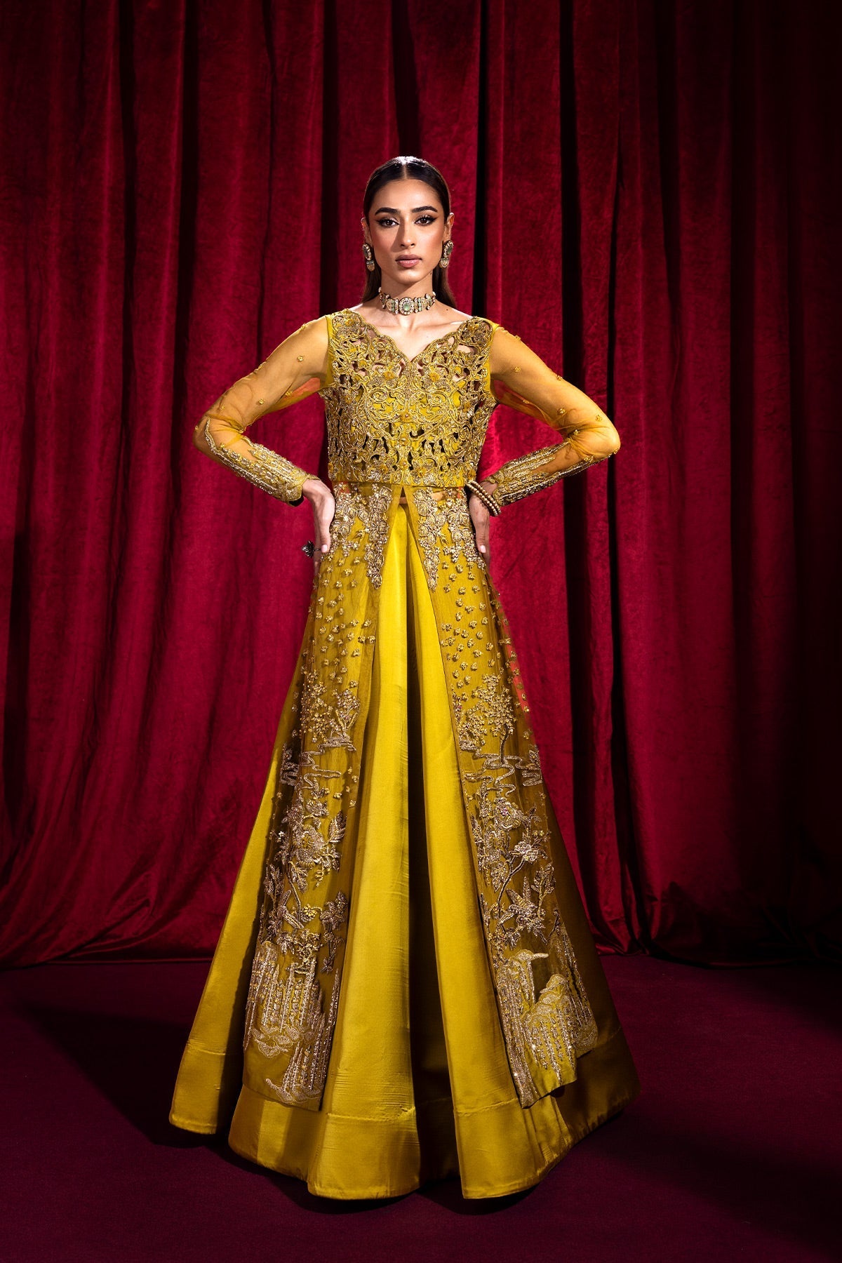 Mina Kashif | Luxury Pret | Saffron - Official Mina Kashif stockist in UK - Sakeena London