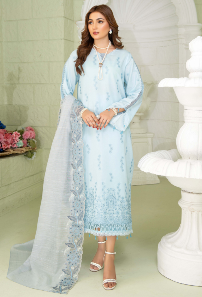 Humdum | Baad e Baharan Lawn | Baad e Baharan - D02 - Official HumDum stockist in UK - Sakeena London