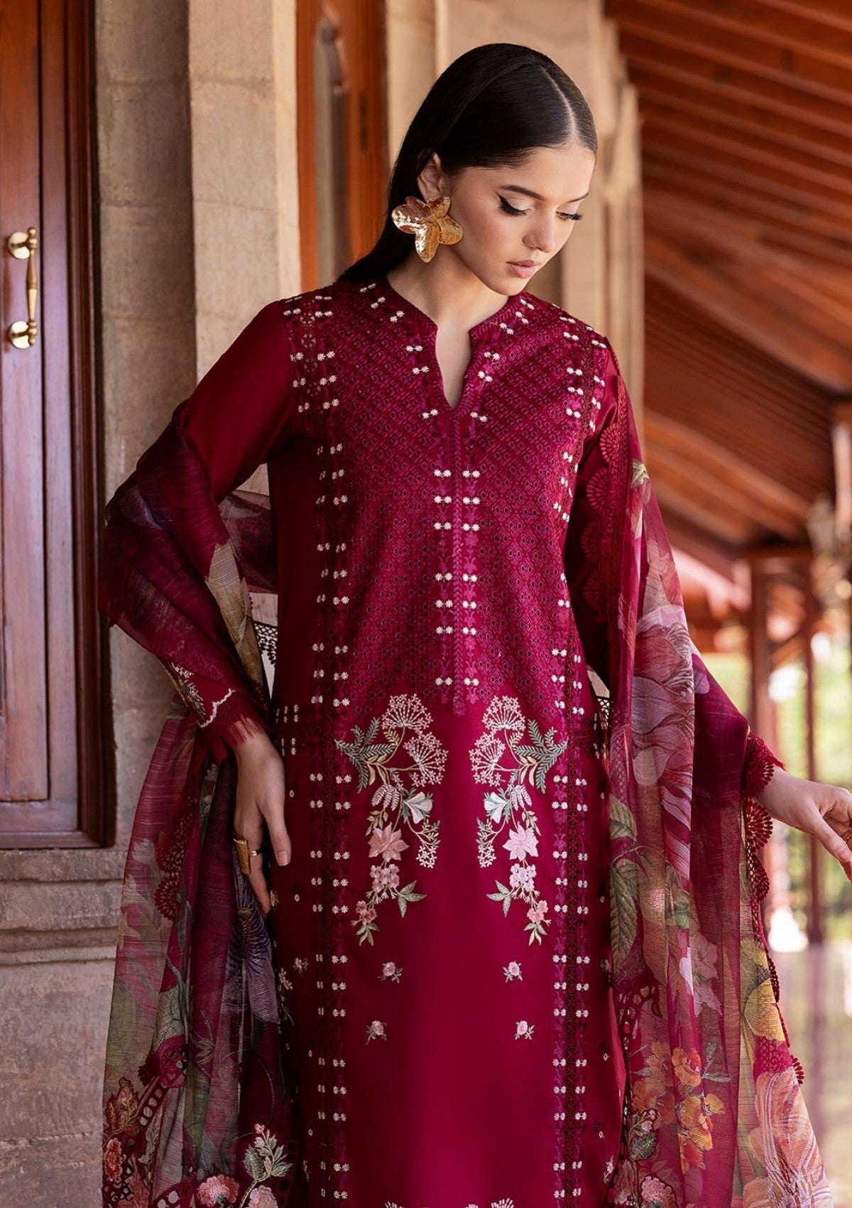 Lawn - Saira Shakira - Bloom - Eid Unstitched 25 - SSEL#2A - HANGING GARDENS
