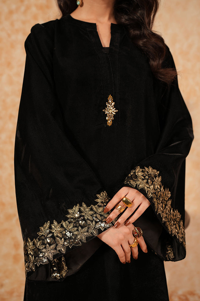 Fozia Khalid | Velvet Deck | Ebony - Official Fozia Khalid stockist in UK - Sakeena London