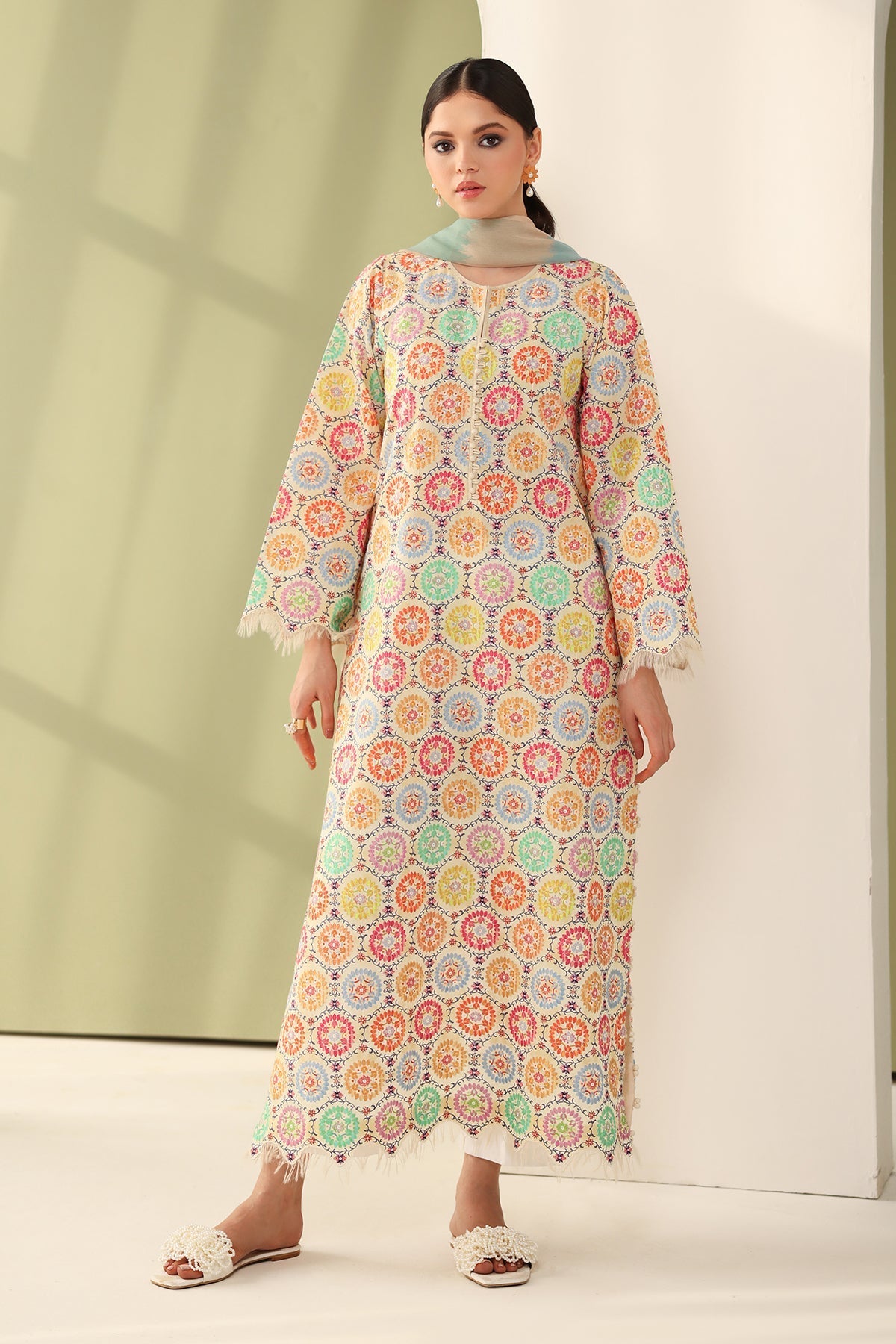 Baroque | Eid Printique | EMBROIDERED PRINTED LAWN UF-4178 - Official Baroque stockist in UK - Sakeena London