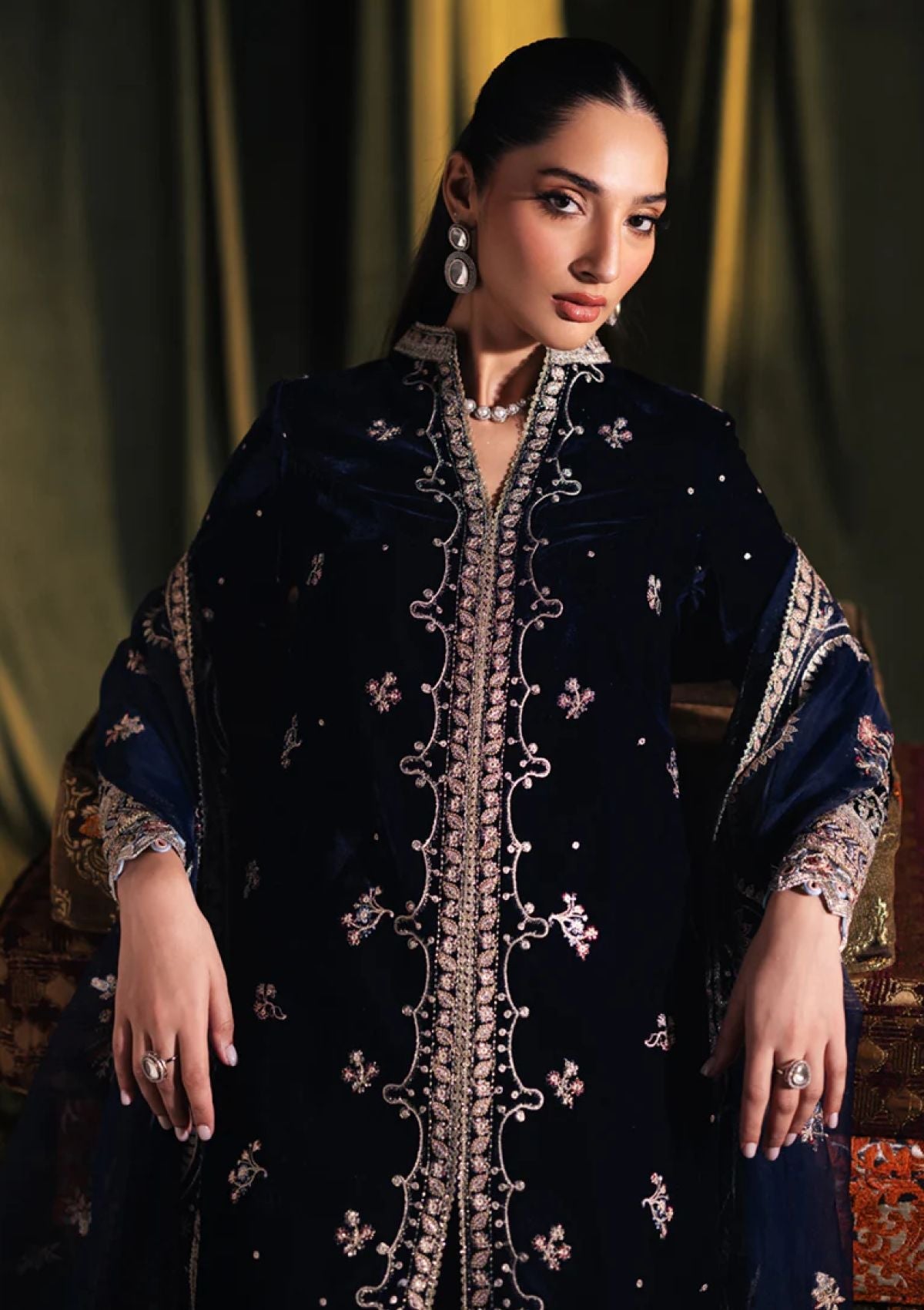 Winter Collection - Qalamkar - Velvet Edit - QV24#05 - DALIA