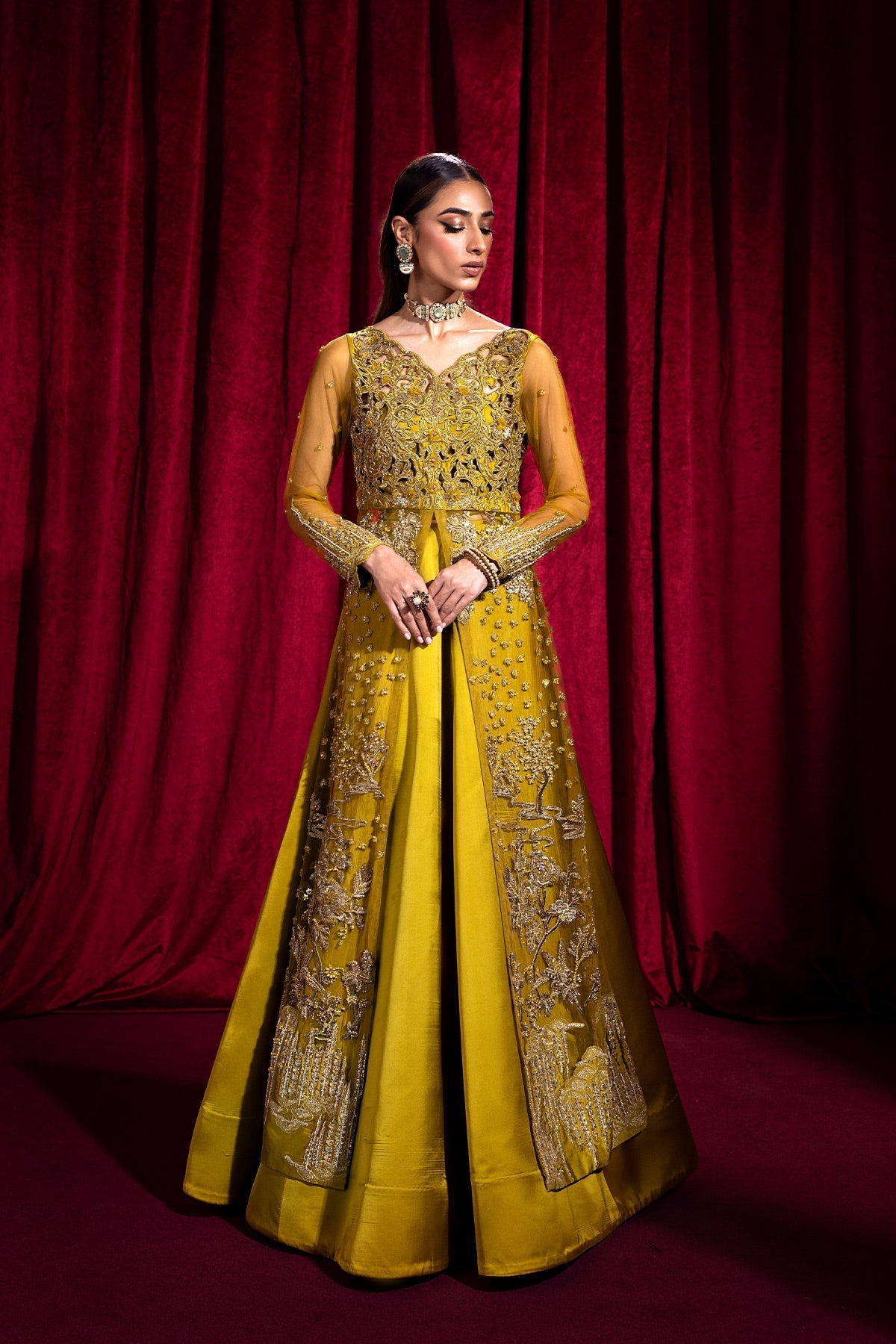 Mina Kashif | Luxury Pret | Saffron - Official Mina Kashif stockist in UK - Sakeena London