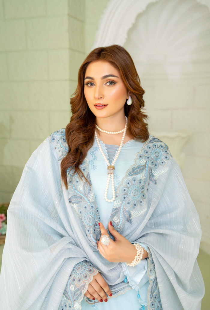 Humdum | Baad e Baharan Lawn | Baad e Baharan - D02 - Official HumDum stockist in UK - Sakeena London