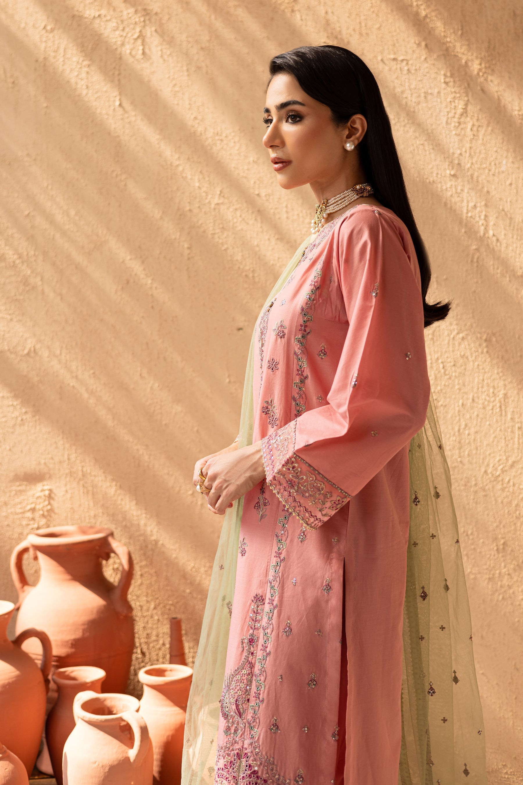 Batik | Nyra Embroidered Summer Solids | Anastasia - Official Batik stockist in UK - Sakeena London