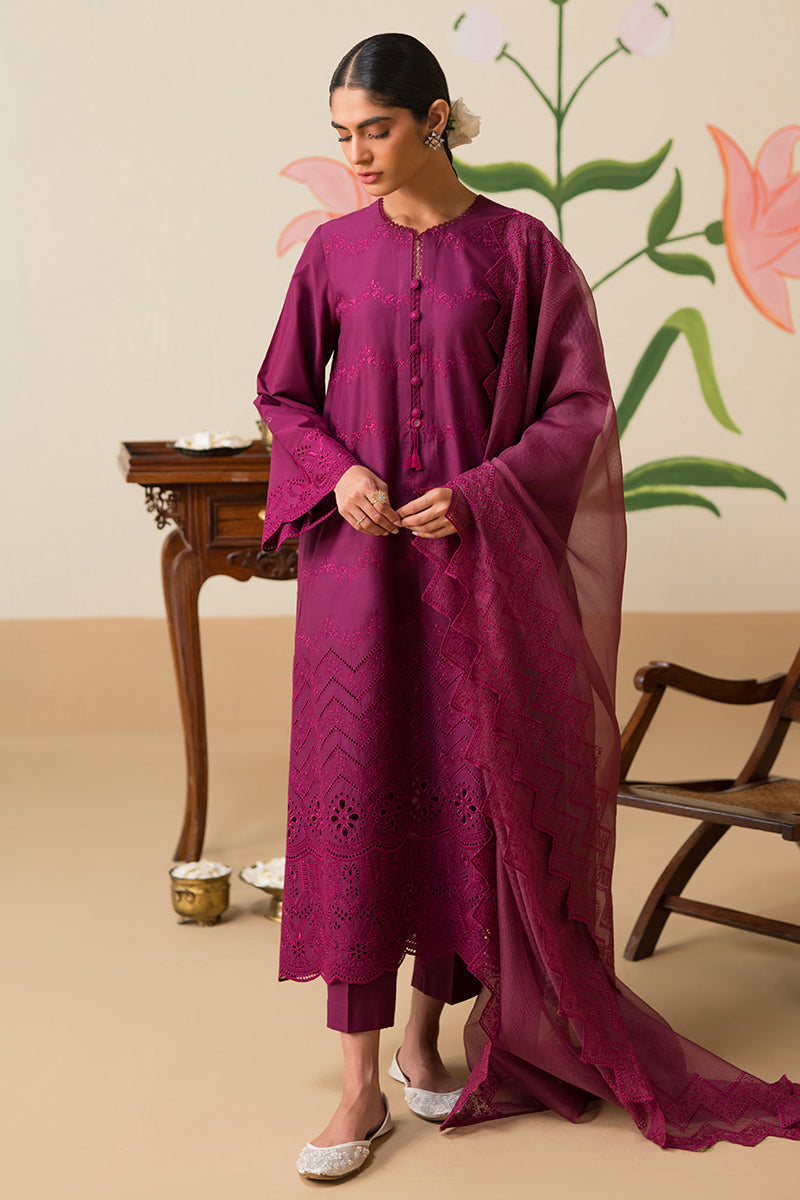 Cross Stitch | Chikankari Lawn Collection | P-07 - Official Cross Stitch stockist in UK - Sakeena London