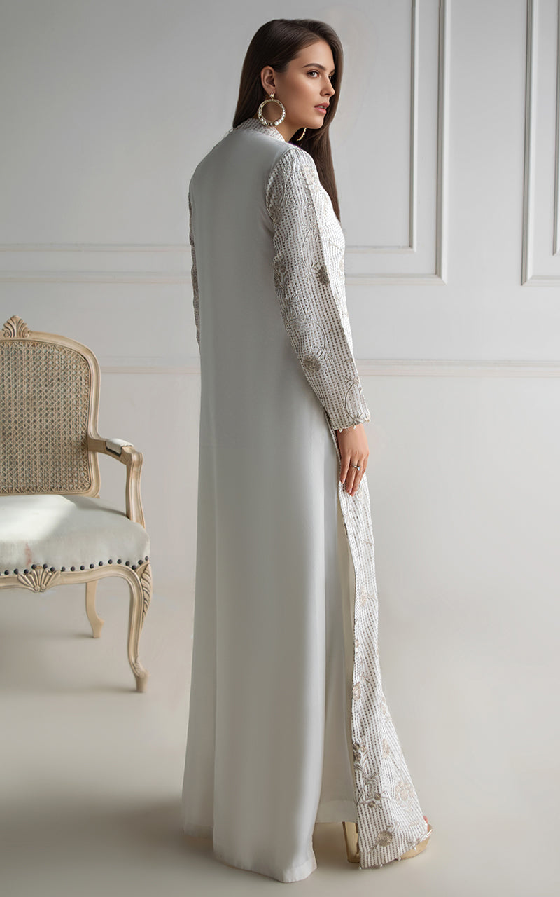 Threads and Motifs | Formal Dresses 25 | Embroidered Chiffon Dress - Official Threads and Motifs stockist in UK - Sakeena London