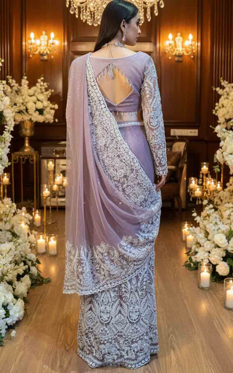 Threads and Motifs | Formal Dresses 25 | Embroidered Saree - Official Threads and Motifs stockist in UK - Sakeena London