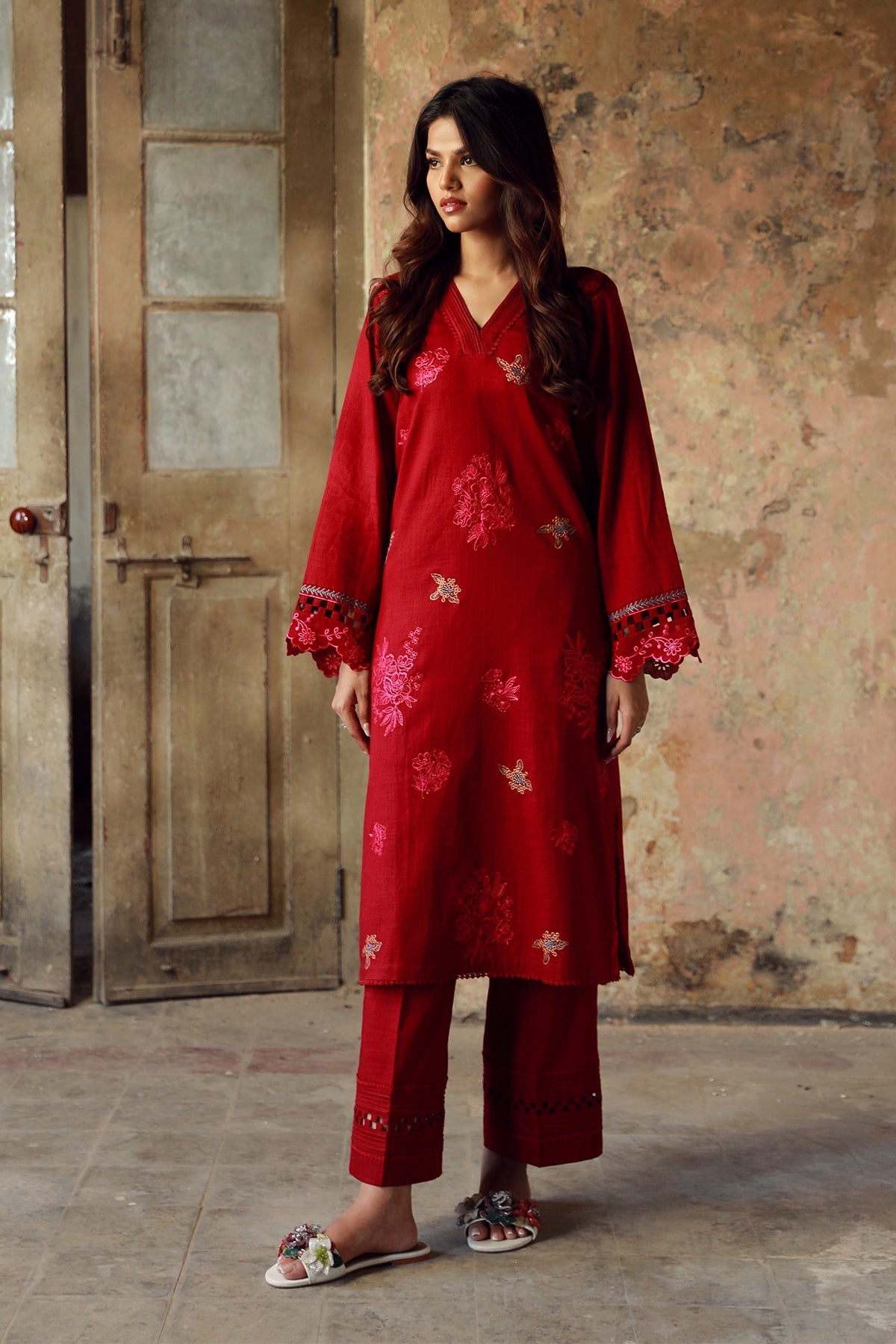 Sahar | Winter Collection | Crimson - Official Sahar stockist in UK - Sakeena London