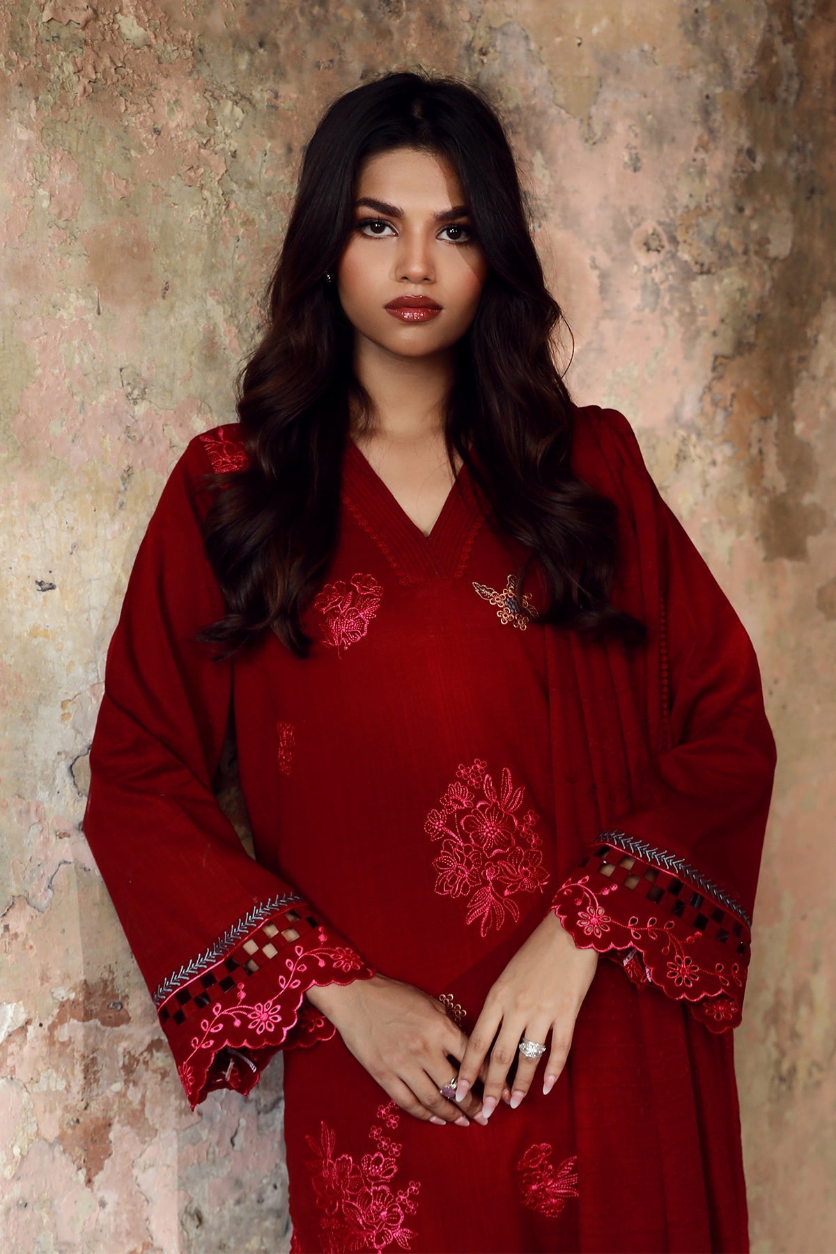Sahar | Winter Collection | Crimson - Official Sahar stockist in UK - Sakeena London