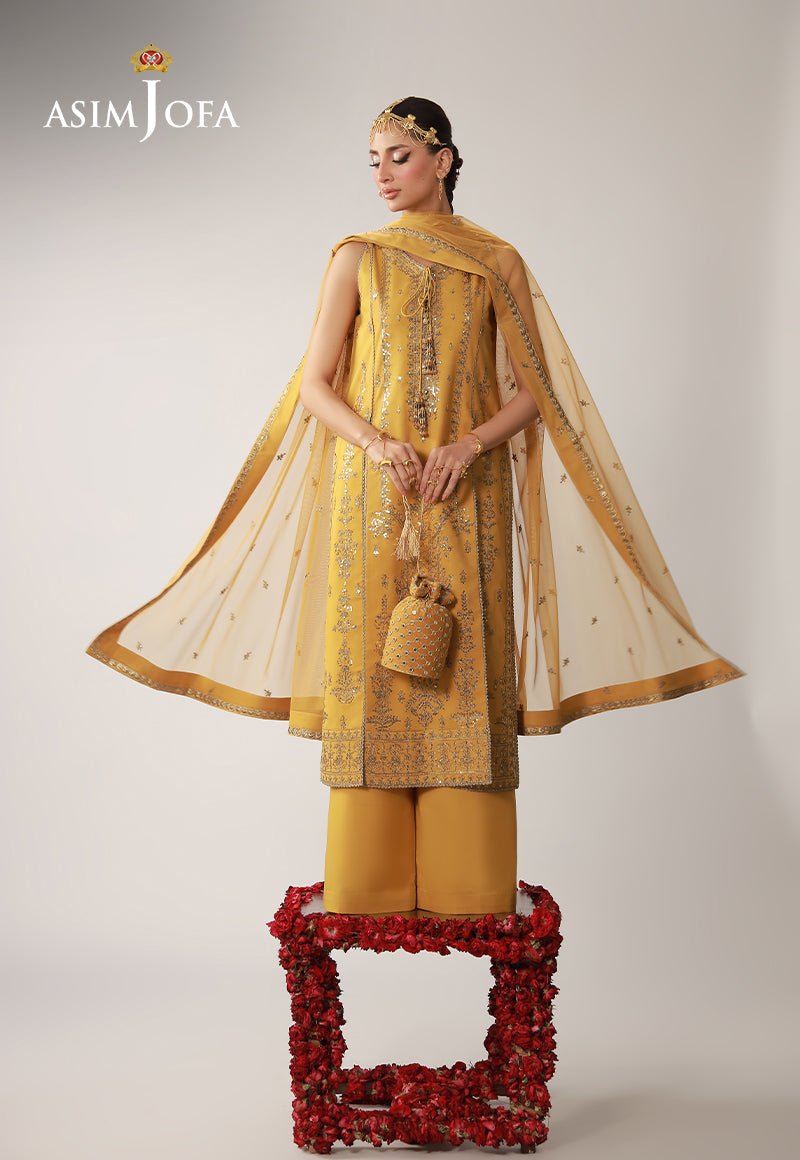 Asim Jofa | Layaan Festive Collection | AJULO-09 - Official Asim Jofa stockist in UK - Sakeena London