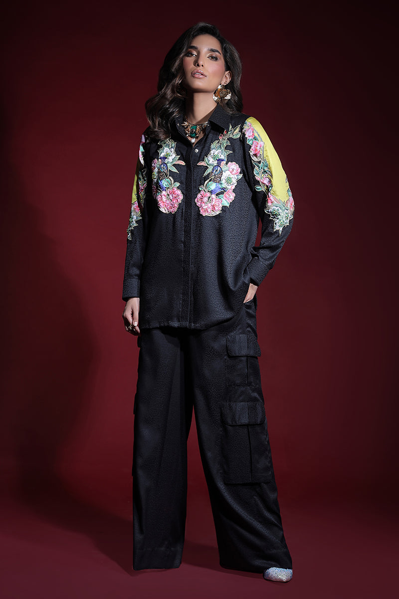 Wardha Saleem | Luxury Pret Fusion Wear | ONYX CORD-SET (2PC) - Official Wardha Saleem stockist in UK - Sakeena London