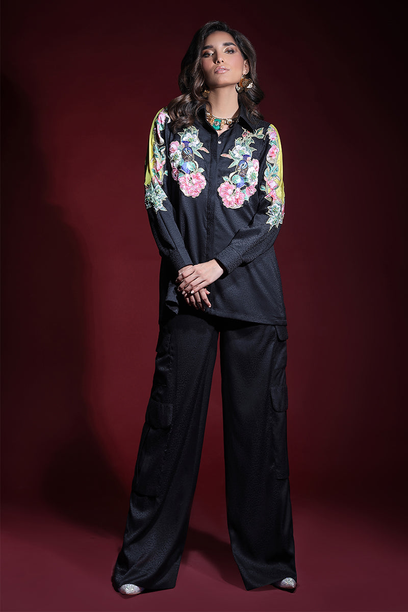 Wardha Saleem | Luxury Pret Fusion Wear | ONYX CORD-SET (2PC) - Official Wardha Saleem stockist in UK - Sakeena London