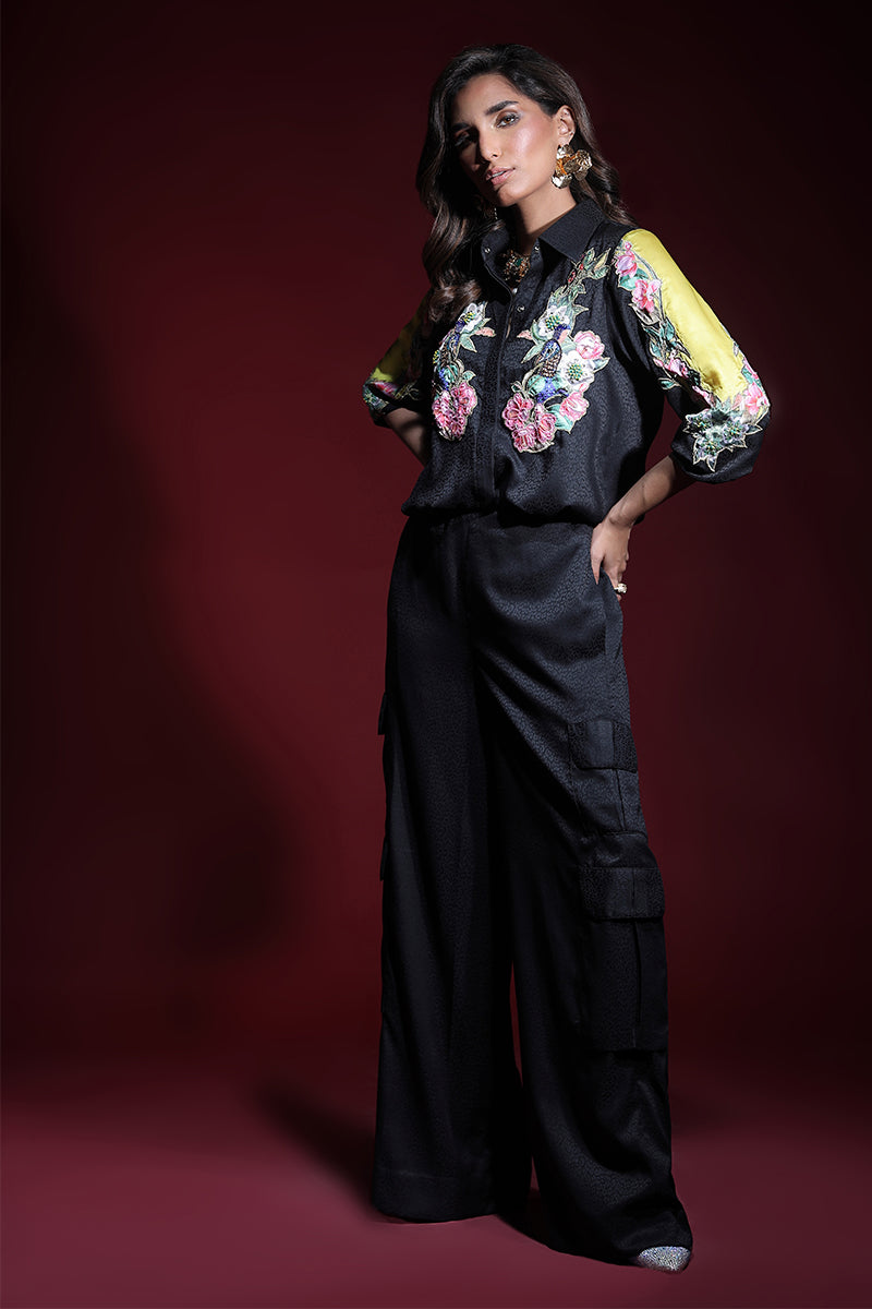 Wardha Saleem | Luxury Pret Fusion Wear | ONYX CORD-SET (2PC) - Official Wardha Saleem stockist in UK - Sakeena London