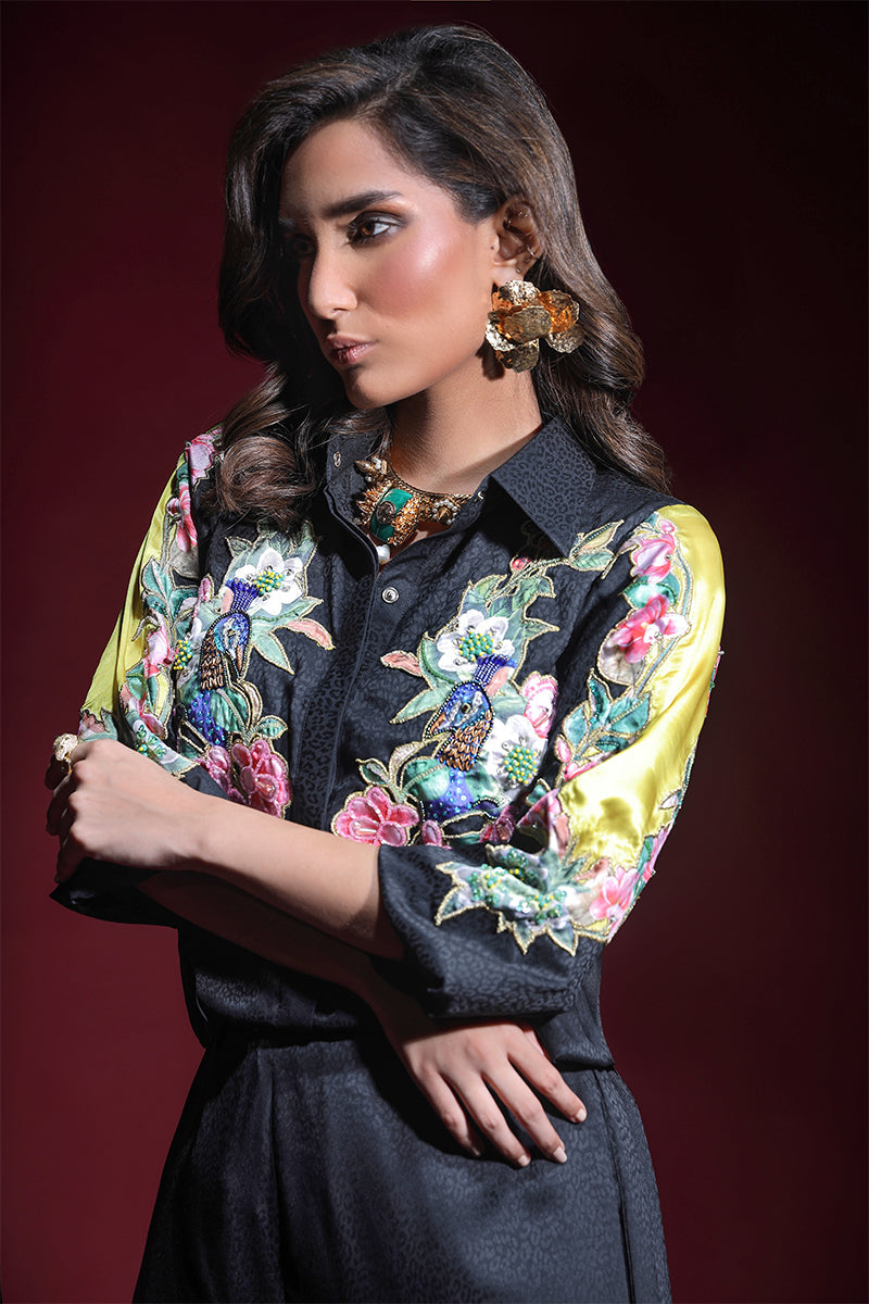 Wardha Saleem | Luxury Pret Fusion Wear | ONYX CORD-SET (2PC) - Official Wardha Saleem stockist in UK - Sakeena London